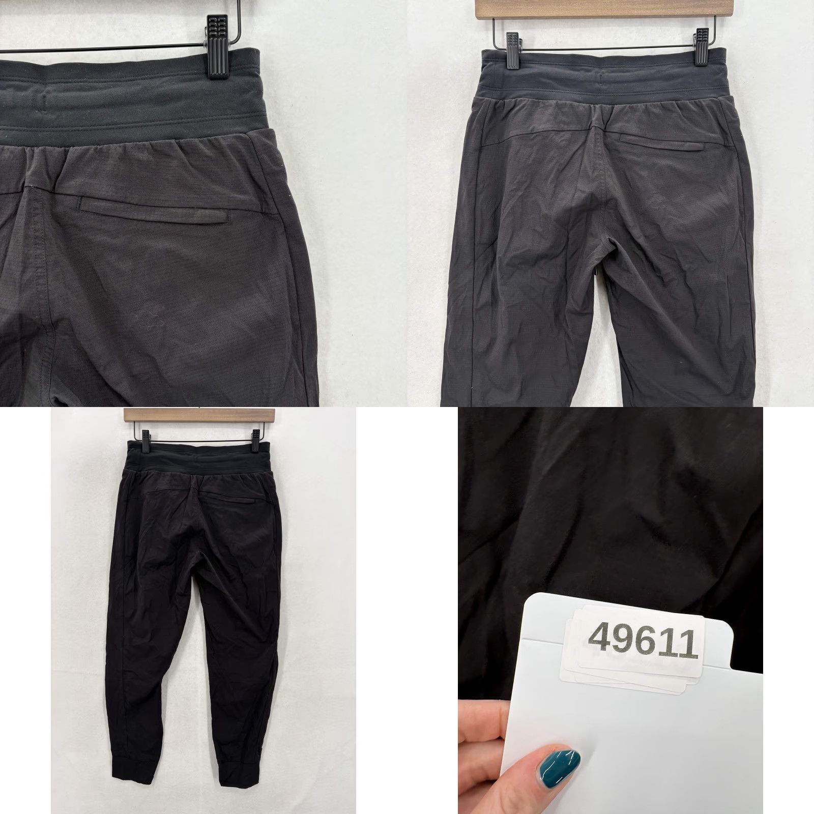 Athleta VINTAGE Athleta Trekkie North Jogger Pants Womens 0 Black Stretch Pockets Hiking Travel Size 25" / US 0 / IT 36 - 9 Thumbnail