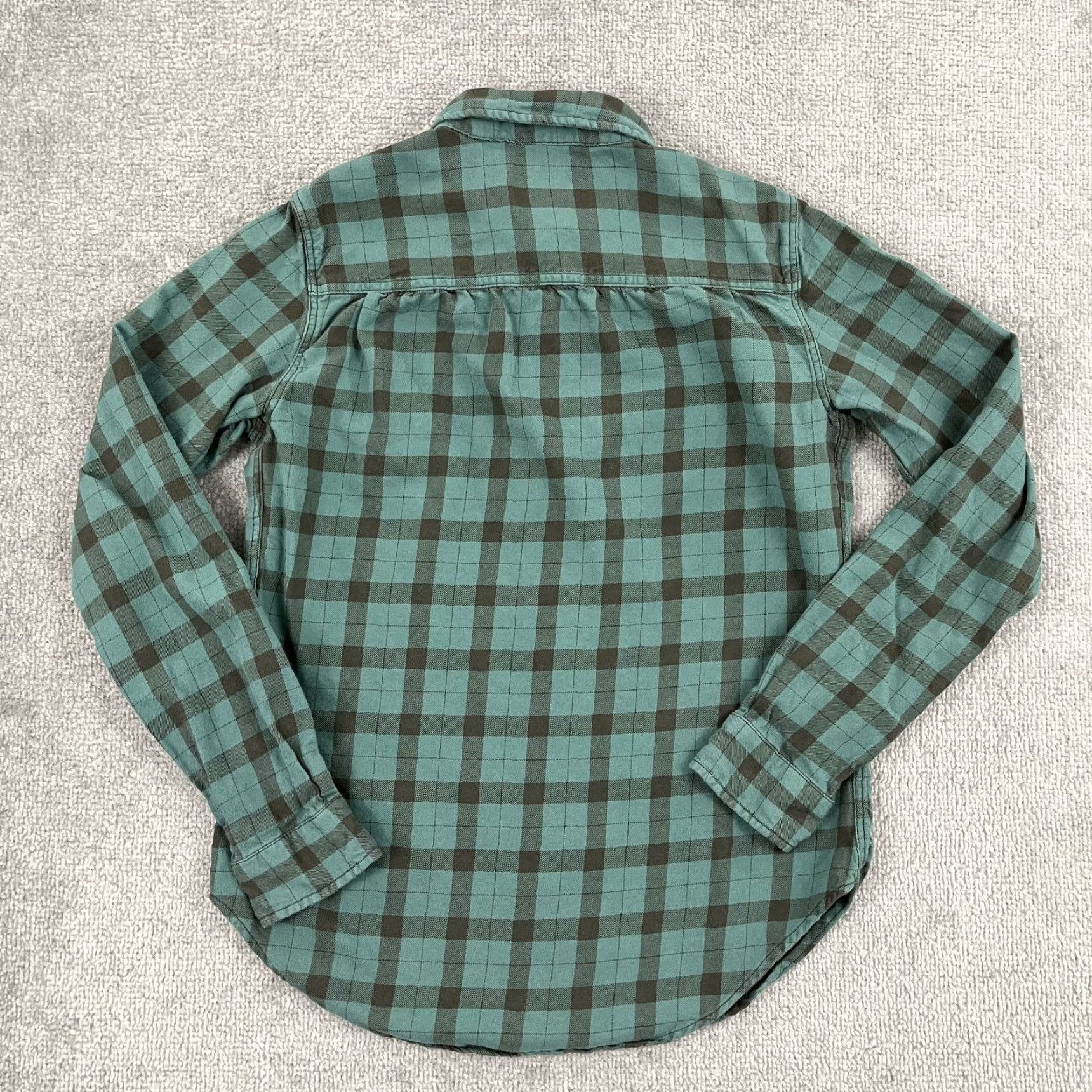 Filson Filson Flannel Shirt Womens Medium Green Gray Plaid Button Up L/S Hiking Outdoor Casual Shirt Women Regular Fit Size M / US 6-8 / IT 42-44 - 7 Thumbnail