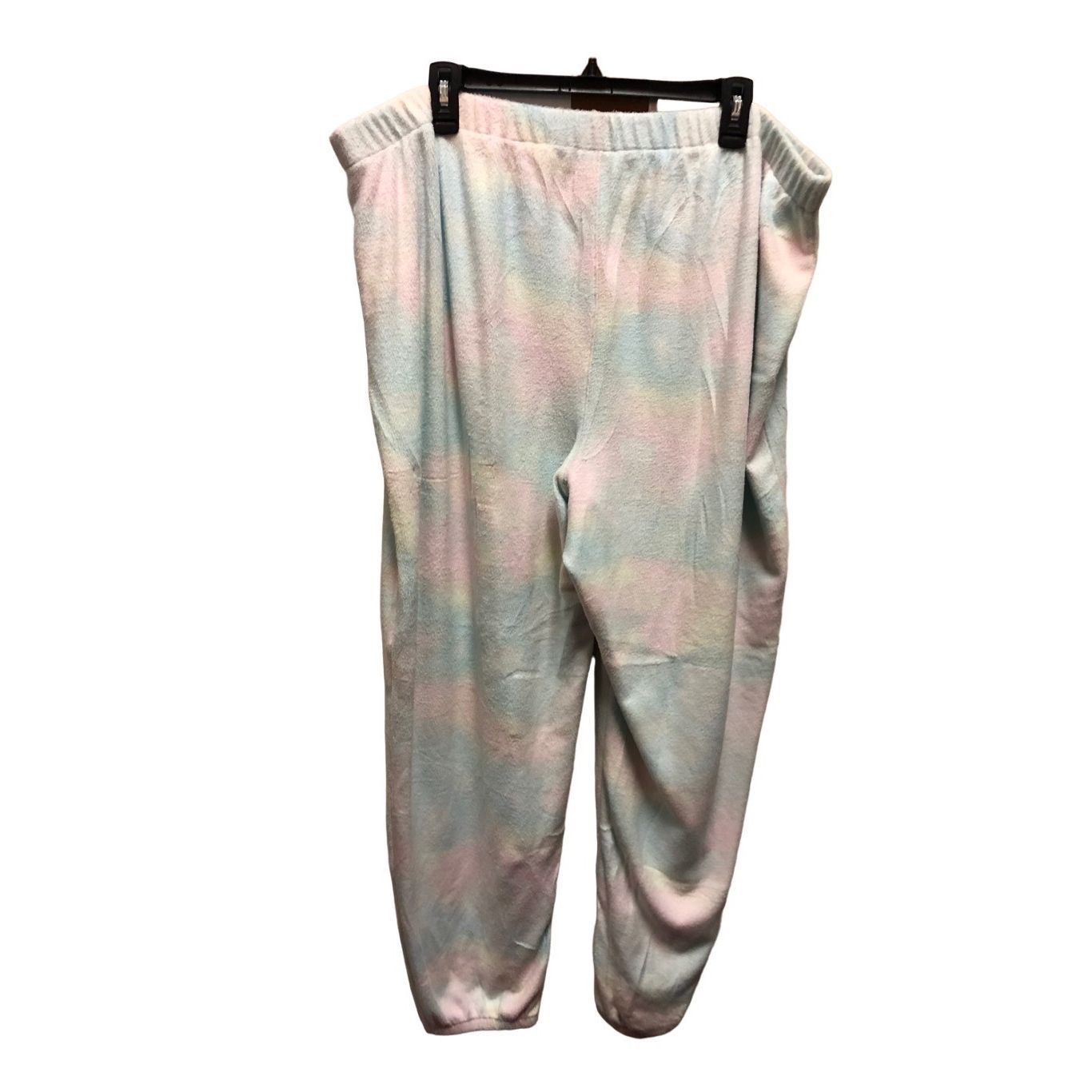 Other So Women’s Pastel Rainbow Tie Dye Two Piece Sleep Pajama Set Size 3XL / US 20-22 - 6 Thumbnail