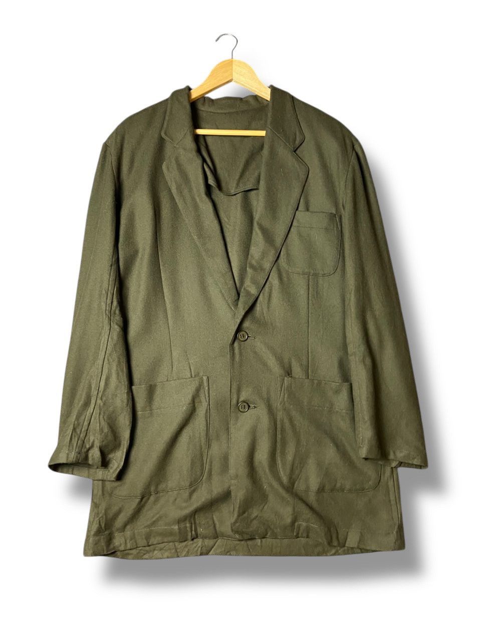 Yohji Yamamoto Y’s x Yohji Yamamoto Trashed Wool Coat (126) Size US S / EU 44-46 / 1 - 1 Thumbnail