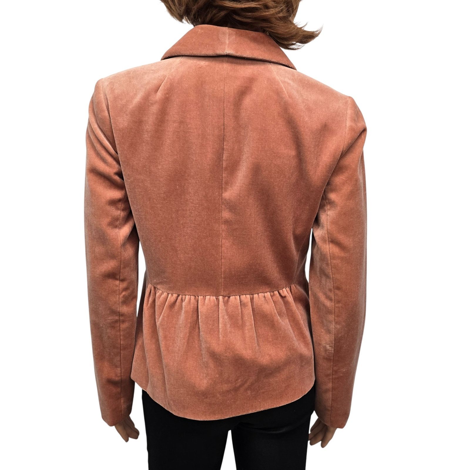 J.Crew J. Crew Velvet Velour Blazer Jacket Peplum Rouching Size 0 Size XS / US 0-2 / IT 36-38 - 4 Thumbnail
