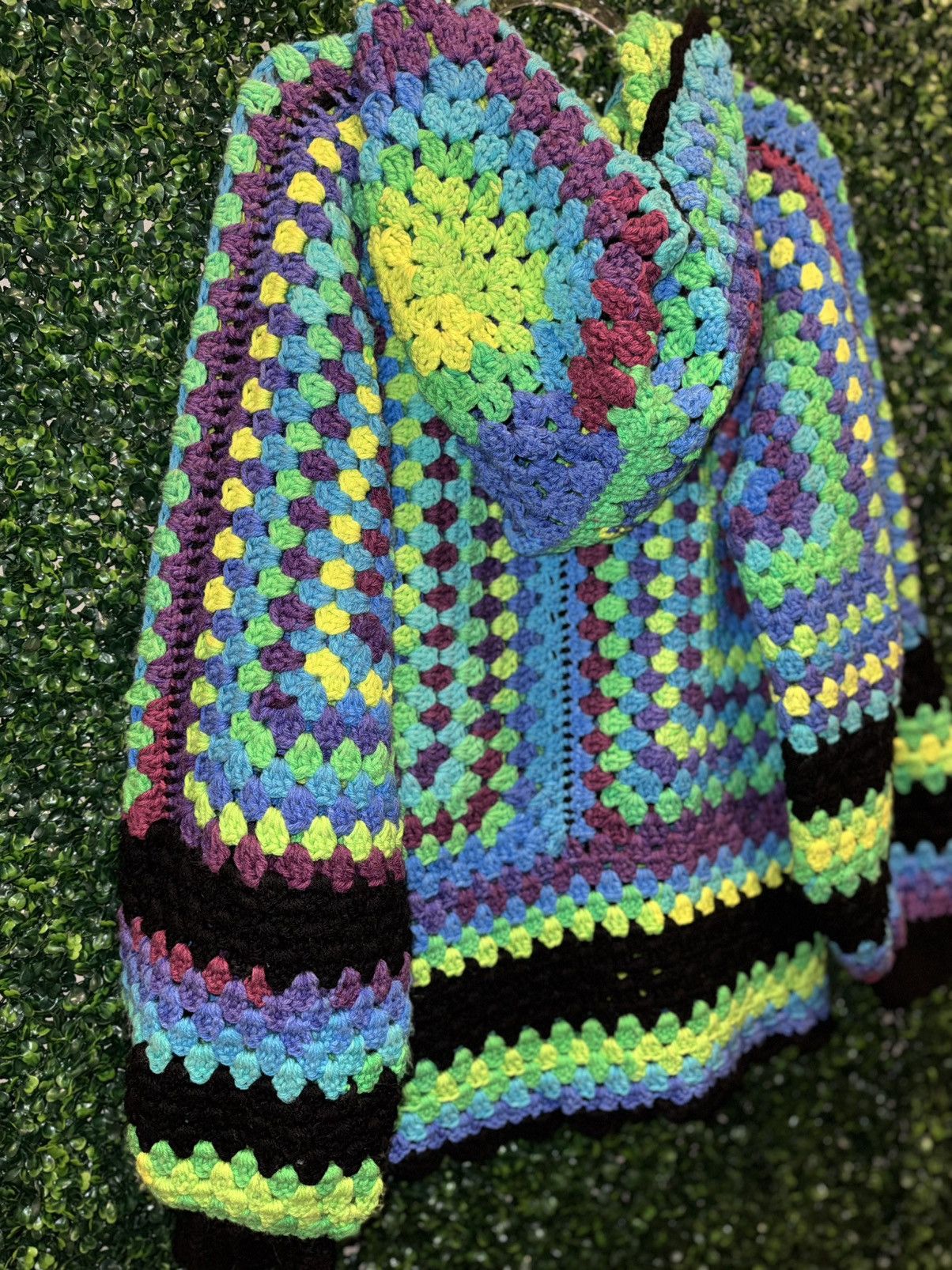 Other Hand crocheted granny square cardigan. BNWOT fits like a L Size L / US 10 / IT 46 - 5 Thumbnail