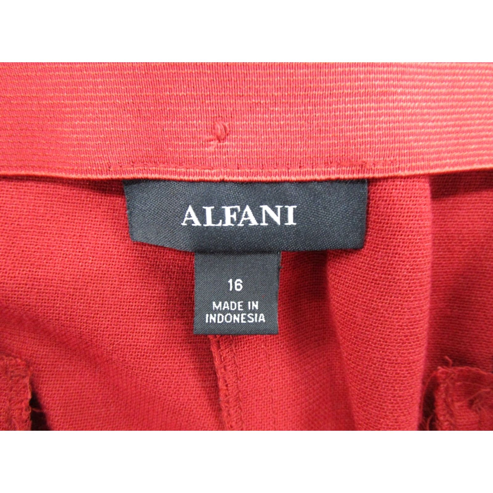 Alfani Alfani Belted Wide Leg Capri Culotte Burgundy Pants Women's SZ 16 Boho NEW Size 38" / US 16 / IT 52 - 2 Thumbnail