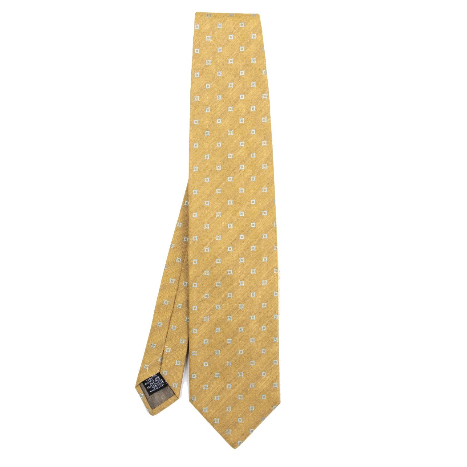 Emporio Armani Square Jacquard Silk Tie in Yellow Size ONE SIZE - 1 Thumbnail