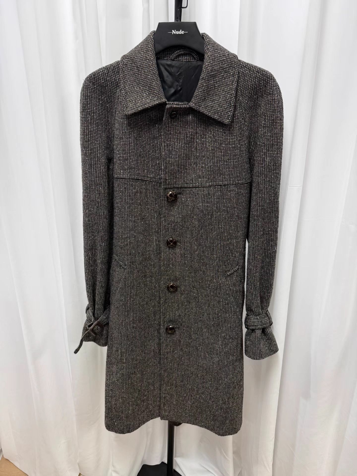 Maison Margiela Gray Plaid Long Coat - Size M Size US M / EU 48-50 / 2 - 1 Thumbnail