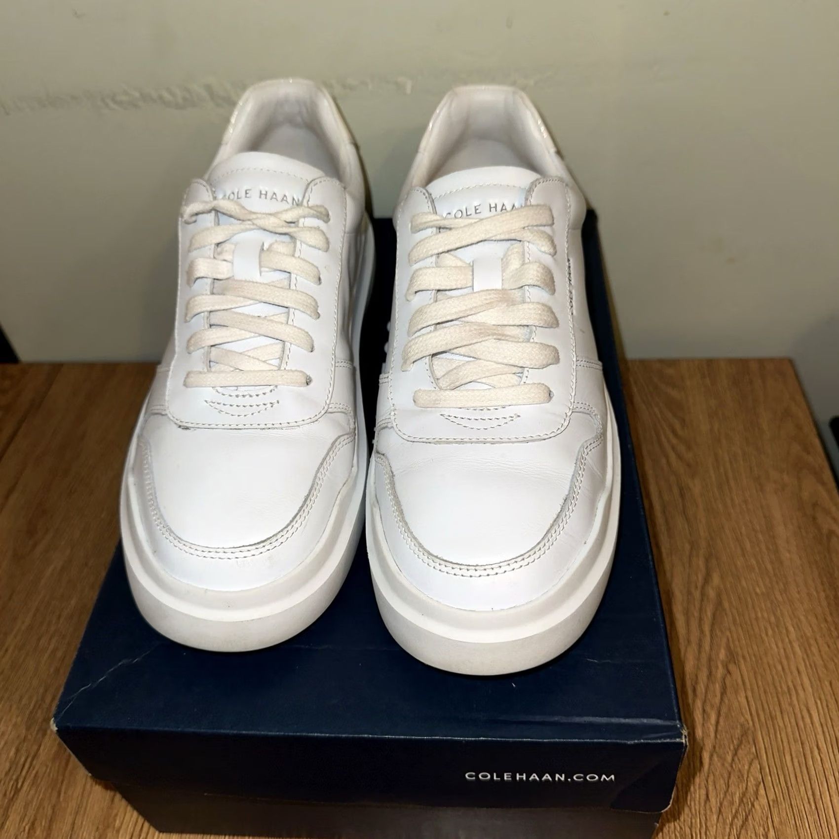 Cole Haan Cole Haan Grand Sneakers All White Women Sz 10B Shoes Leather Rubber Lace Up Casual Low Top Size US 10 / IT 40 - 6 Thumbnail