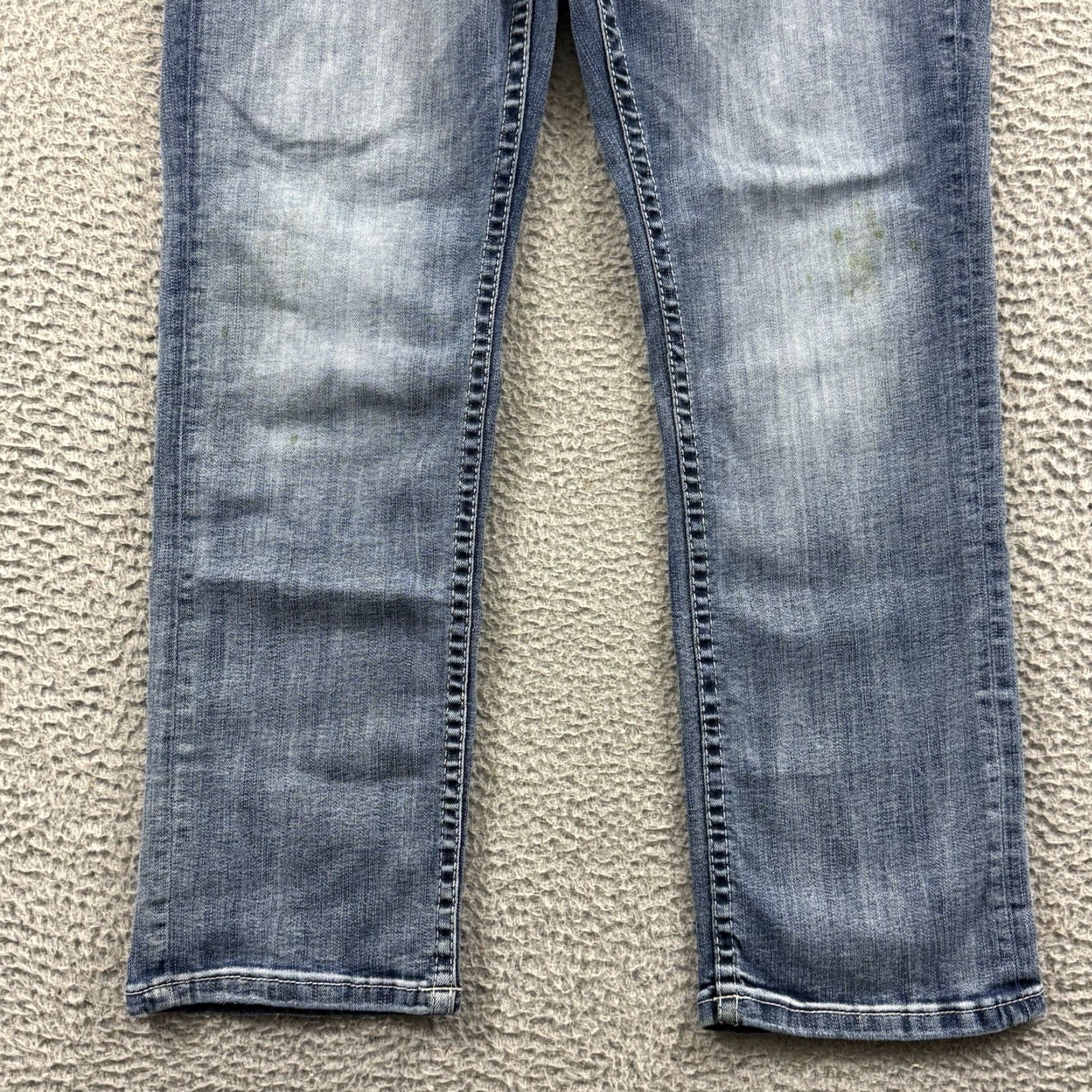 Vintage BKE Buckle Jeans Mens 32x30 Blue Straight Denim Western Outdoor Cowboy Zip Button 5-Pocket Regular Size US 32 / EU 48 - 2 Thumbnail