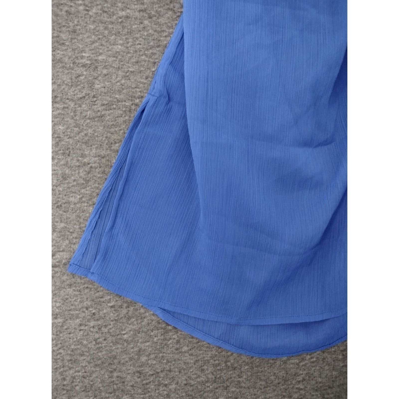 Swims Toluca Swim Women's Mini Dress Shirt Sleeveless Blue L Cowl Neck Sheer Knee Length Casual Beach Pattern Solid Size L / US 10 / IT 46 - 7 Thumbnail