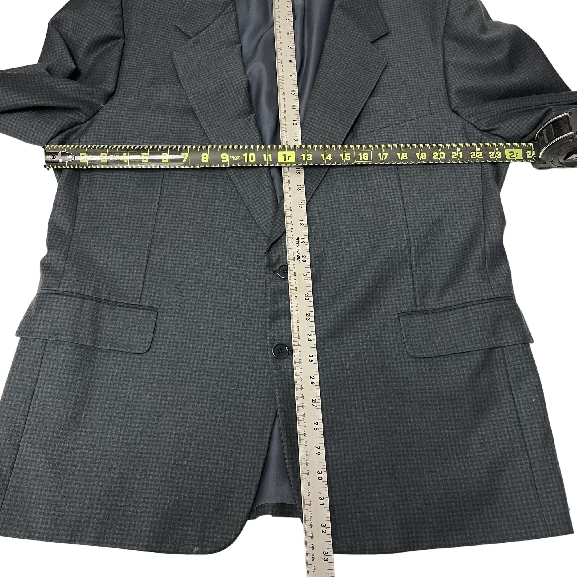 Hickey Freeman Vtg Hickey Freeman BOARDROOM Green Blue Check Sport Coat Size 48R - 8 Thumbnail