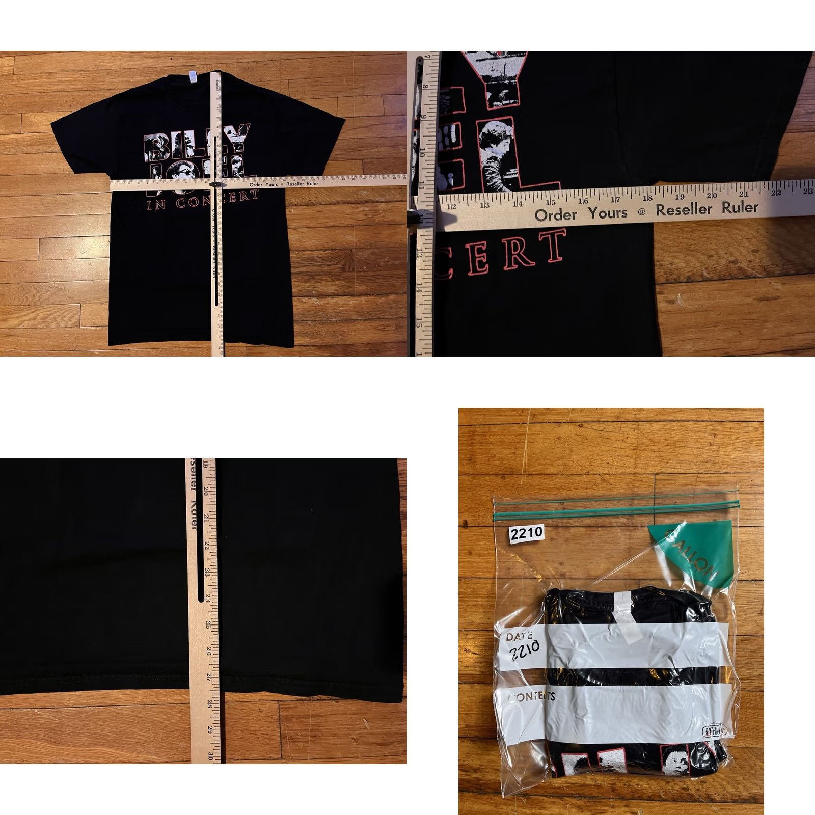 Jerzees Billy Joel Madison Square Garden 100th Performance Shirt M Black Cotton Jersey Size US M / EU 48-50 / 2 - 8 Thumbnail