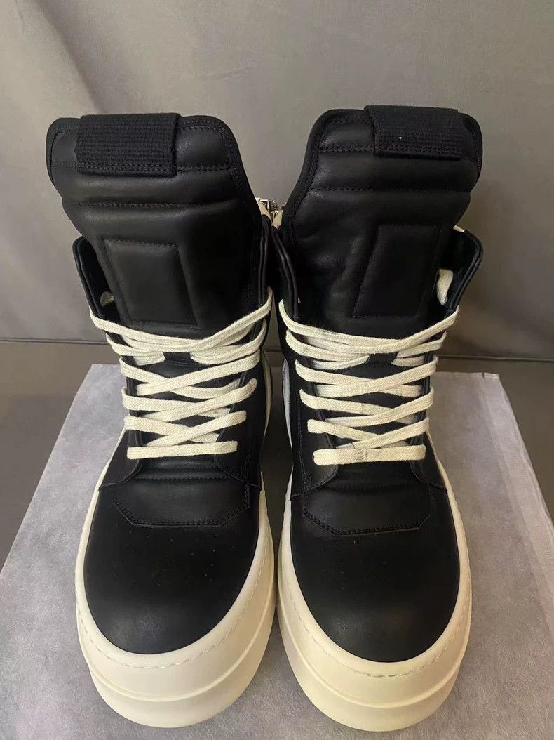 Rick Owens Rick Owens Black Leather High Top Sneakers-dmc Size US 6 / EU 39 - 2 Thumbnail