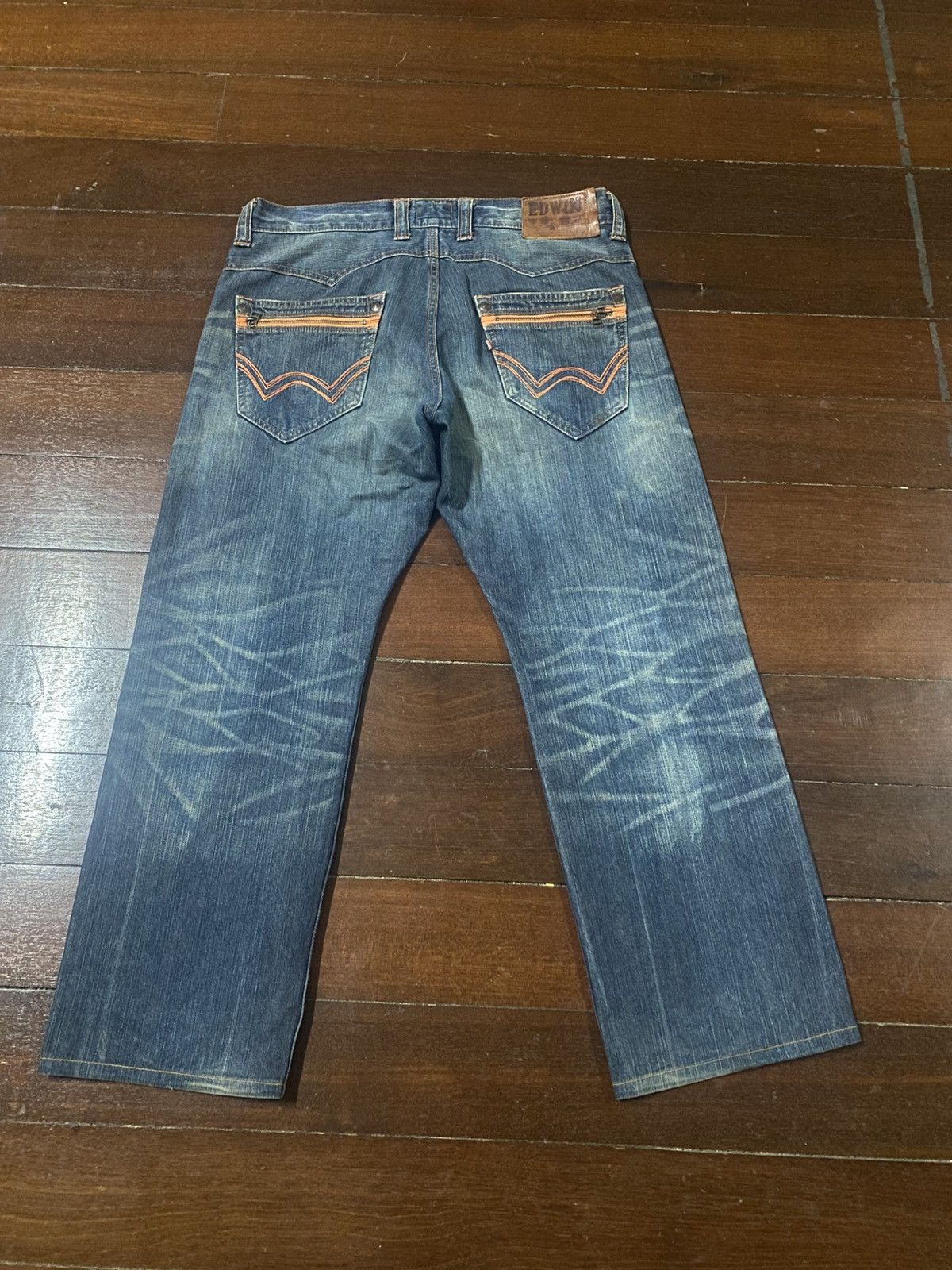 If Six Was Nine Japanese Edwin Exclusive Flared Distressed Jeans wide leg Size US 39 - 10 Thumbnail