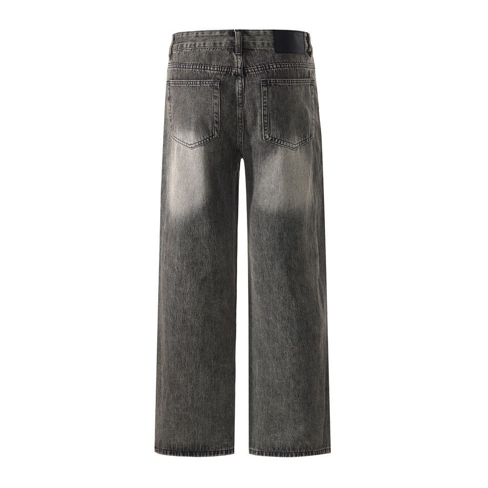 Jean Men's American retro versatile casual washed jeans Size US 32 / EU 48 - 2 Thumbnail