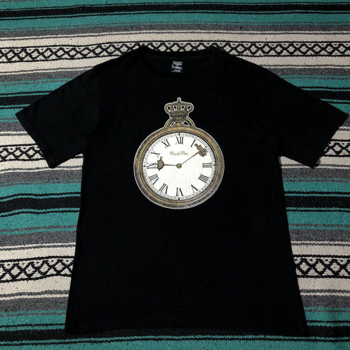 image of Number N Ine Number (N)Ine Takahiro Miyashita "time Watch" Black Tee, Men's (Size Large)