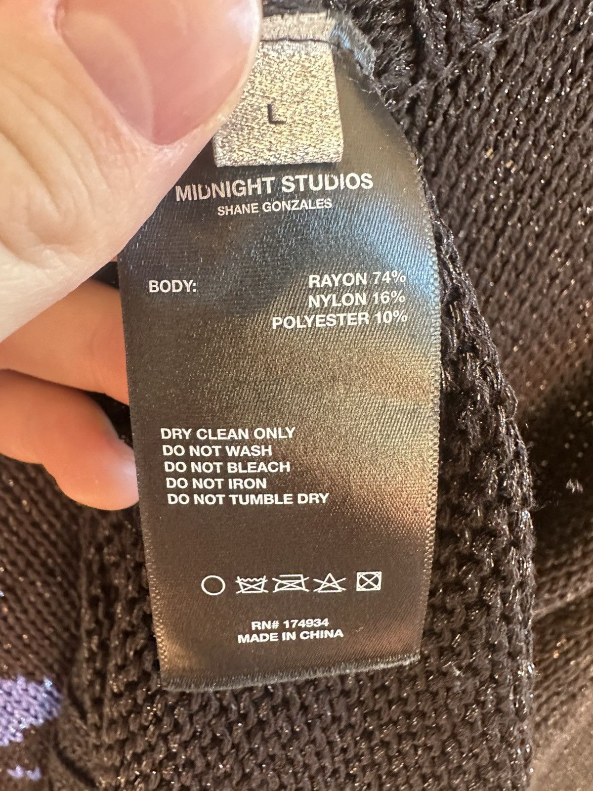 Midnight Studios MIDNIGHT STUDIOS BABY FACE SWEATER Size US L / EU 52-54 / 3 - 5 Thumbnail