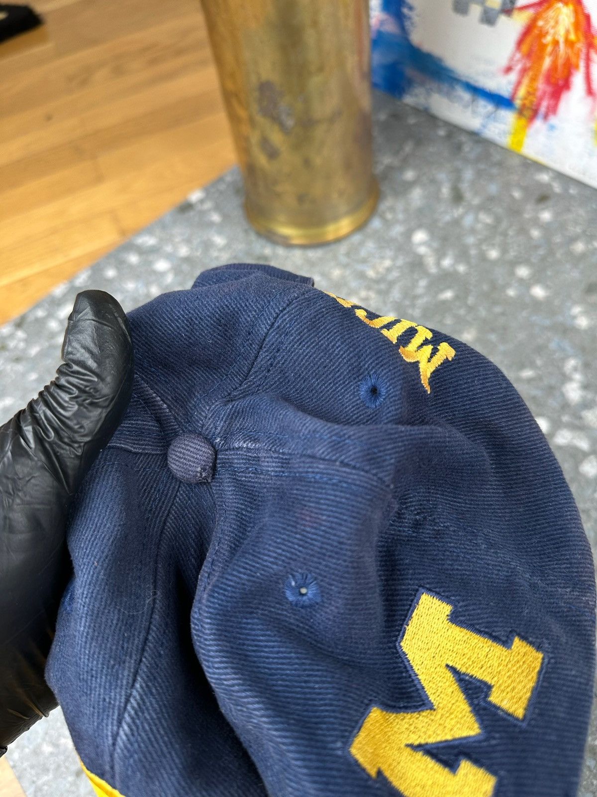 NCAA × Nike × Vintage Nike 90s Vintage Michigan Wolverines Wool Snapback Cap Size ONE SIZE - 14 Thumbnail