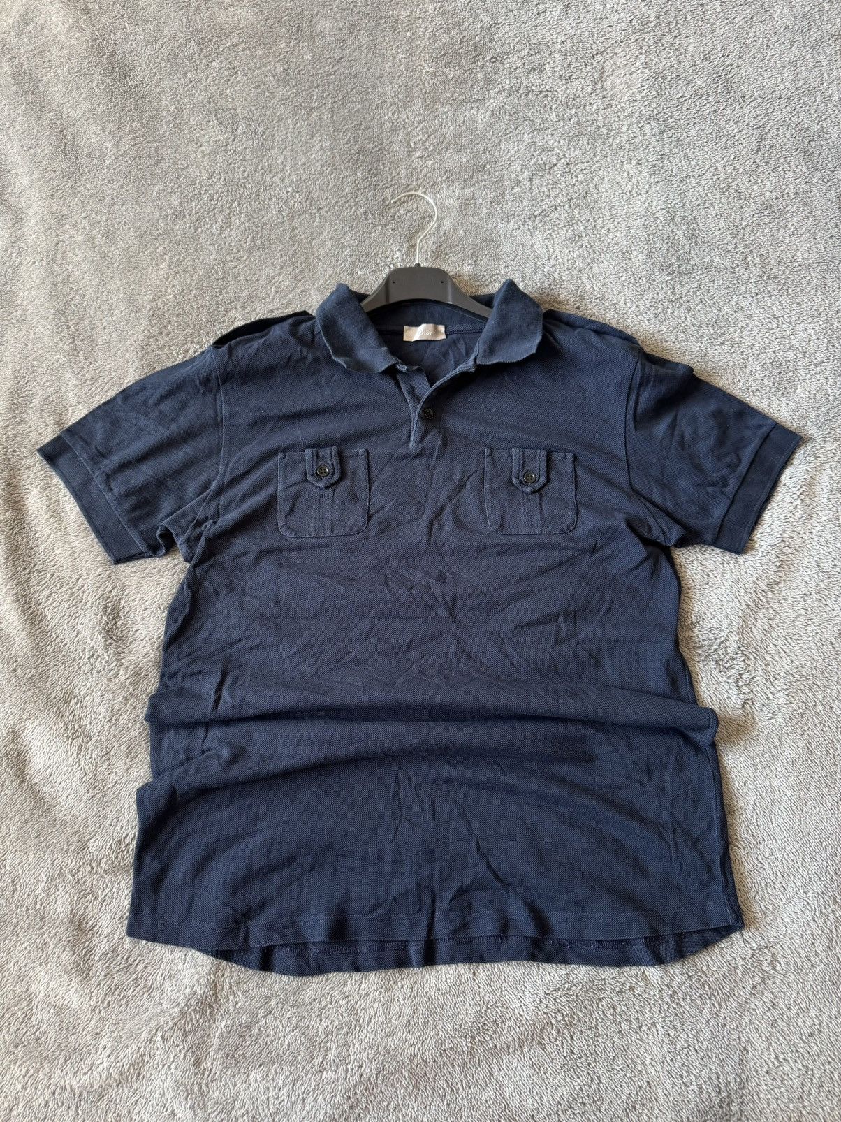 Dior Dior Homme SS06 Black Polo Shirt Rhinestones in size S | Grailed