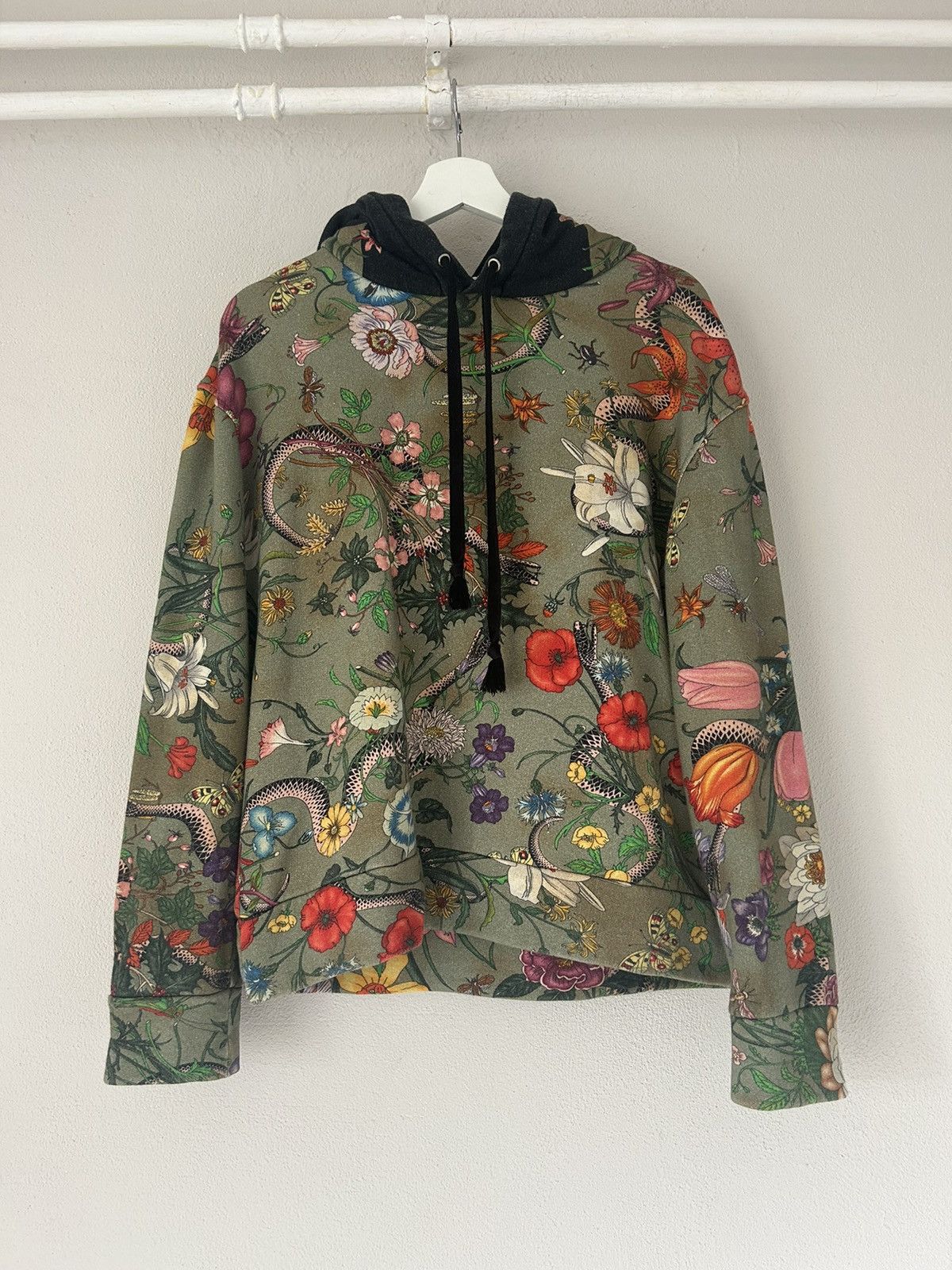 image of Gucci Aw17 Floral Snake Hoodie, Men's (Size Small)