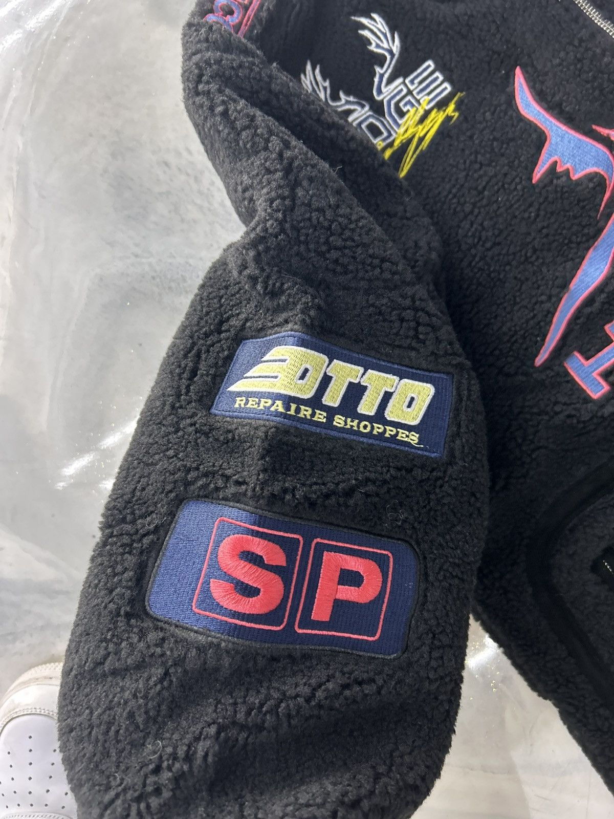 Sp5der Sp5der Black Sherpa Hunter Moto Jacket Zip Up Size M Size US M / EU 48-50 / 2 - 7 Thumbnail