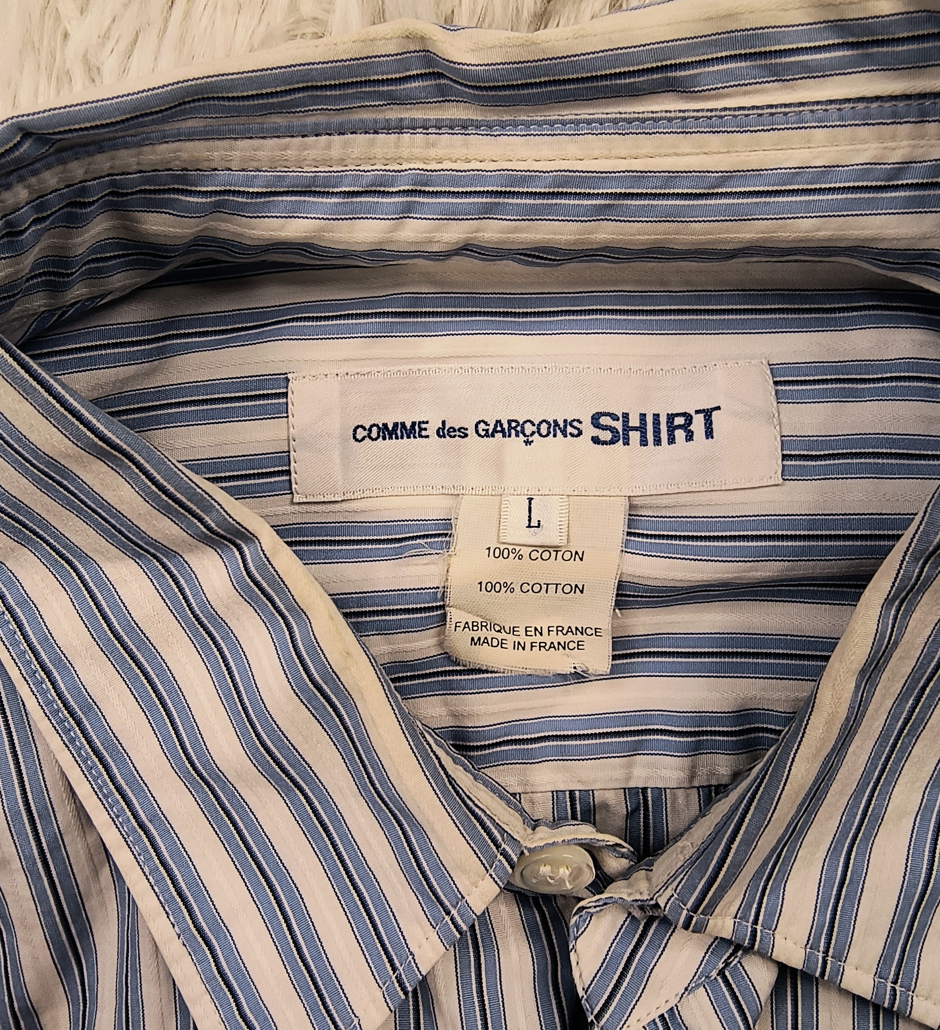 Comme des Garcons Comme des Garcons double stripes button up LS shirt Size US L / EU 52-54 / 3 - 5 Thumbnail