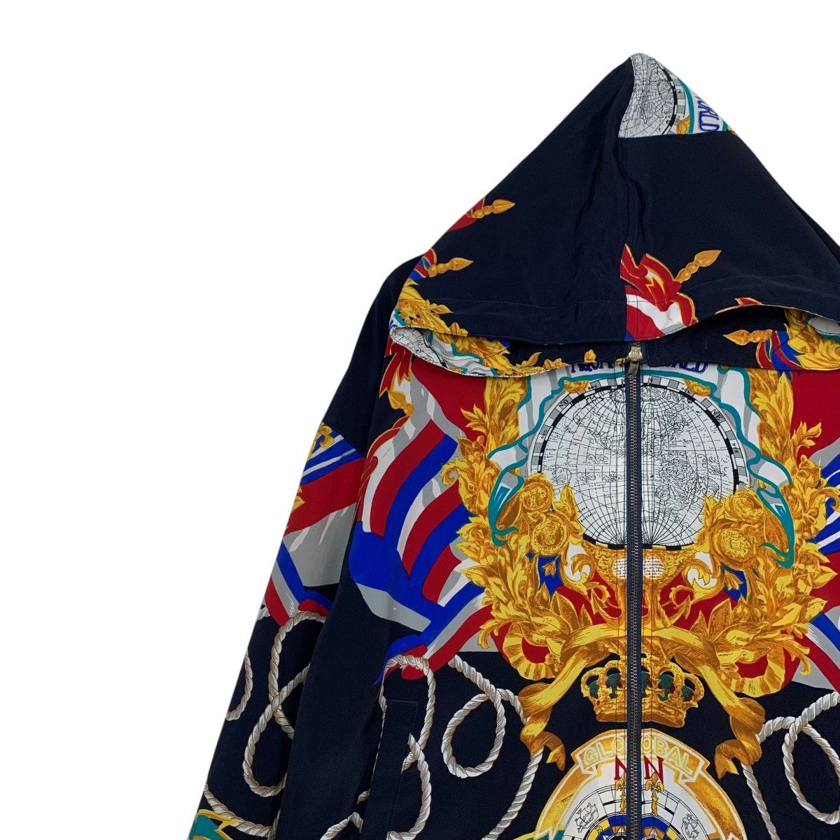 Vintage Vintage AQUA WORLD Fullprint Poly Hoodie Jacket #2569-C116 Size US L / EU 52-54 / 3 - 6 Thumbnail