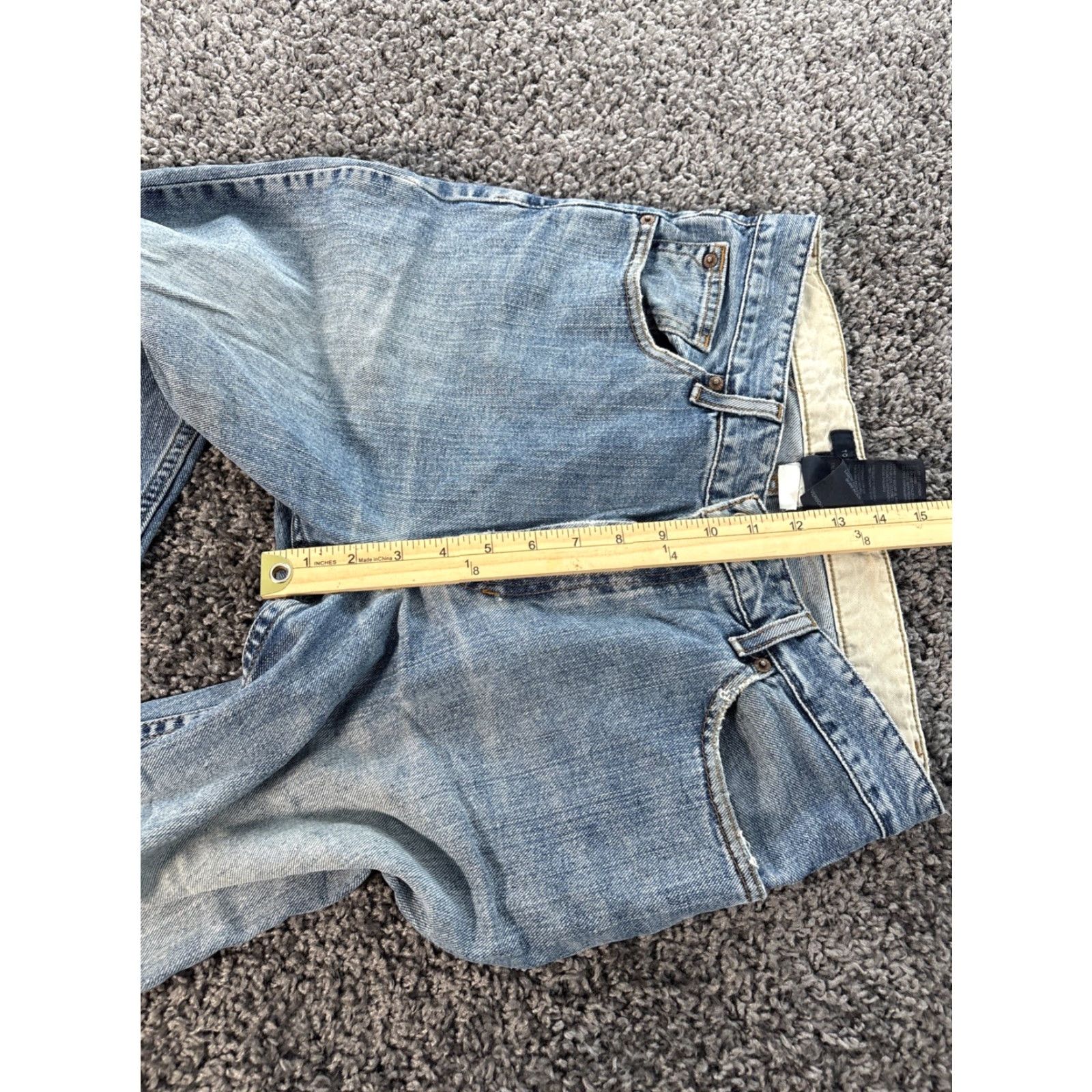 Tommy Hilfiger VINTAGE Tommy Hilfiger Jeans Mens 30x30 Relaxed Baggy Y2K Work Frayed Grunge Blue Denim Wide-Leg Mens Size US 30 / EU 46 - 5 Thumbnail