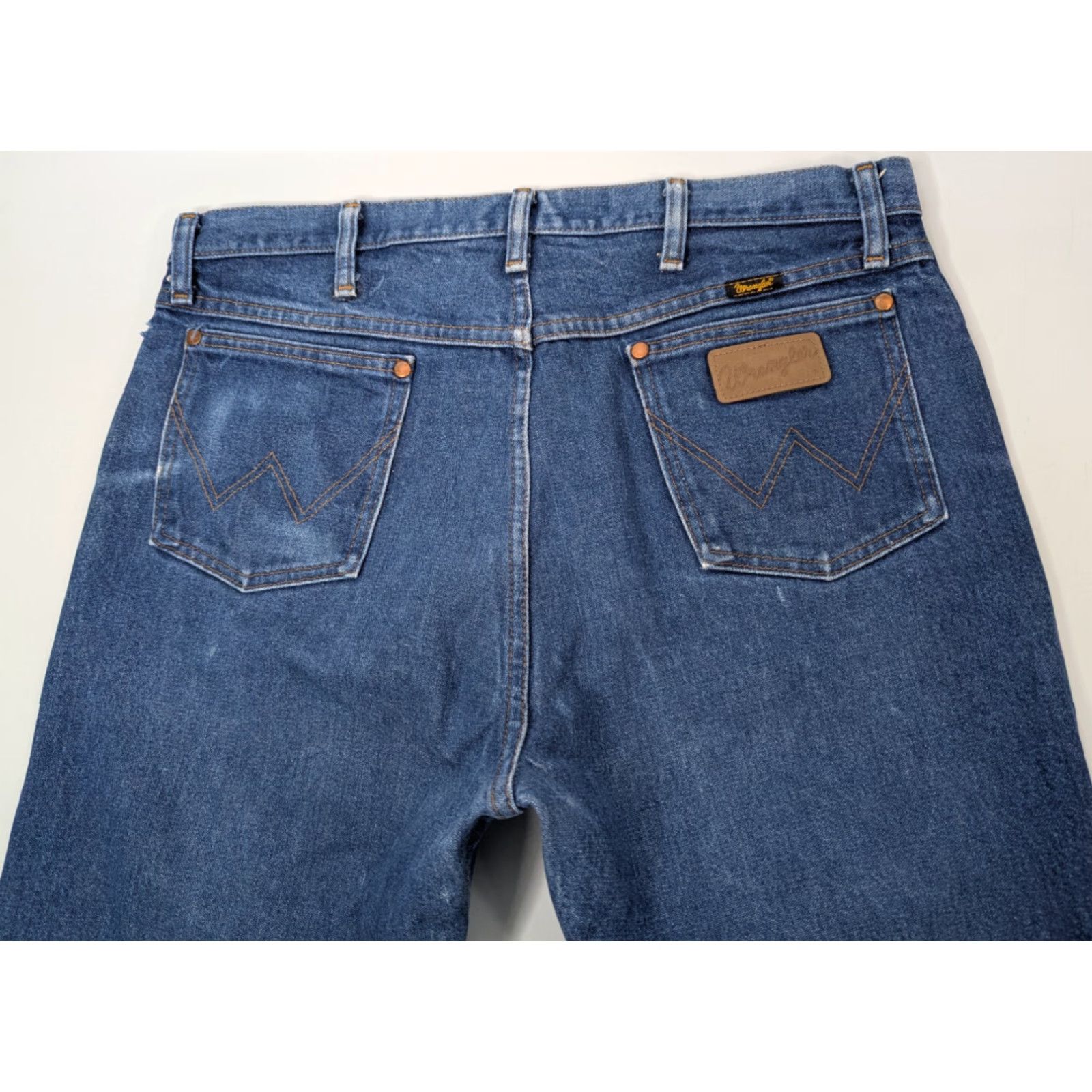 Wrangler VINTAGE Wrangler Cowboy Cut 13MWZ Jeans Men 36x34 Bootcut Western Workwear Distressed Blue Denim USA Cowboy Theme Mens Jeans Size US 36 / EU 52 - 5 Thumbnail