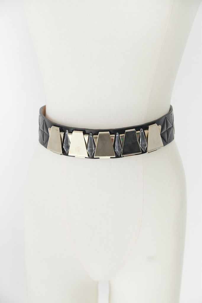 Balmain Leather crystal embellished waist belt Size ONE SIZE - 1 Thumbnail