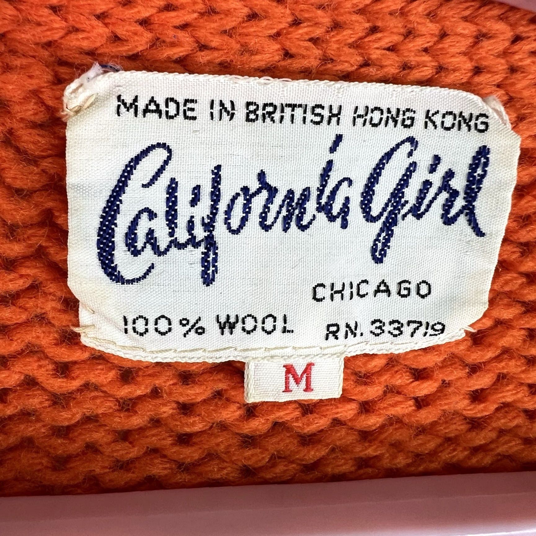 Vintage VINTAGE California Girl Wool Knit Belted Sweater Shirt Womens M Orange 1970s Mod GoGo Decade 70s Boys/Girls Mens Womens Size M / US 6-8 / IT 42-44 - 5 Thumbnail