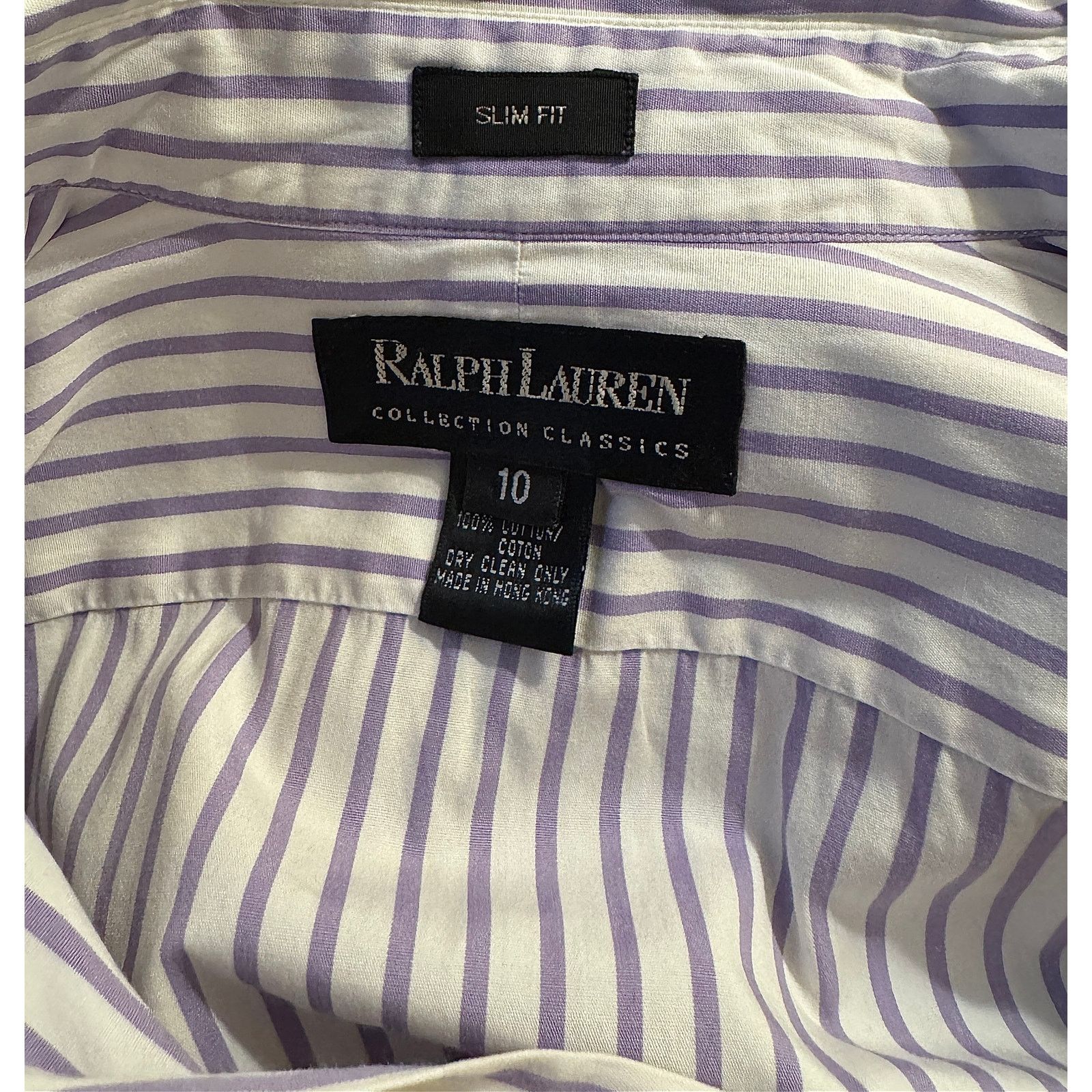 Ralph Lauren RALPH LAUREN COLLECTION SLIMFIT STRIPED STRETCH POPLIN SHIRT Size US M / EU 48-50 / 2 - 3 Thumbnail