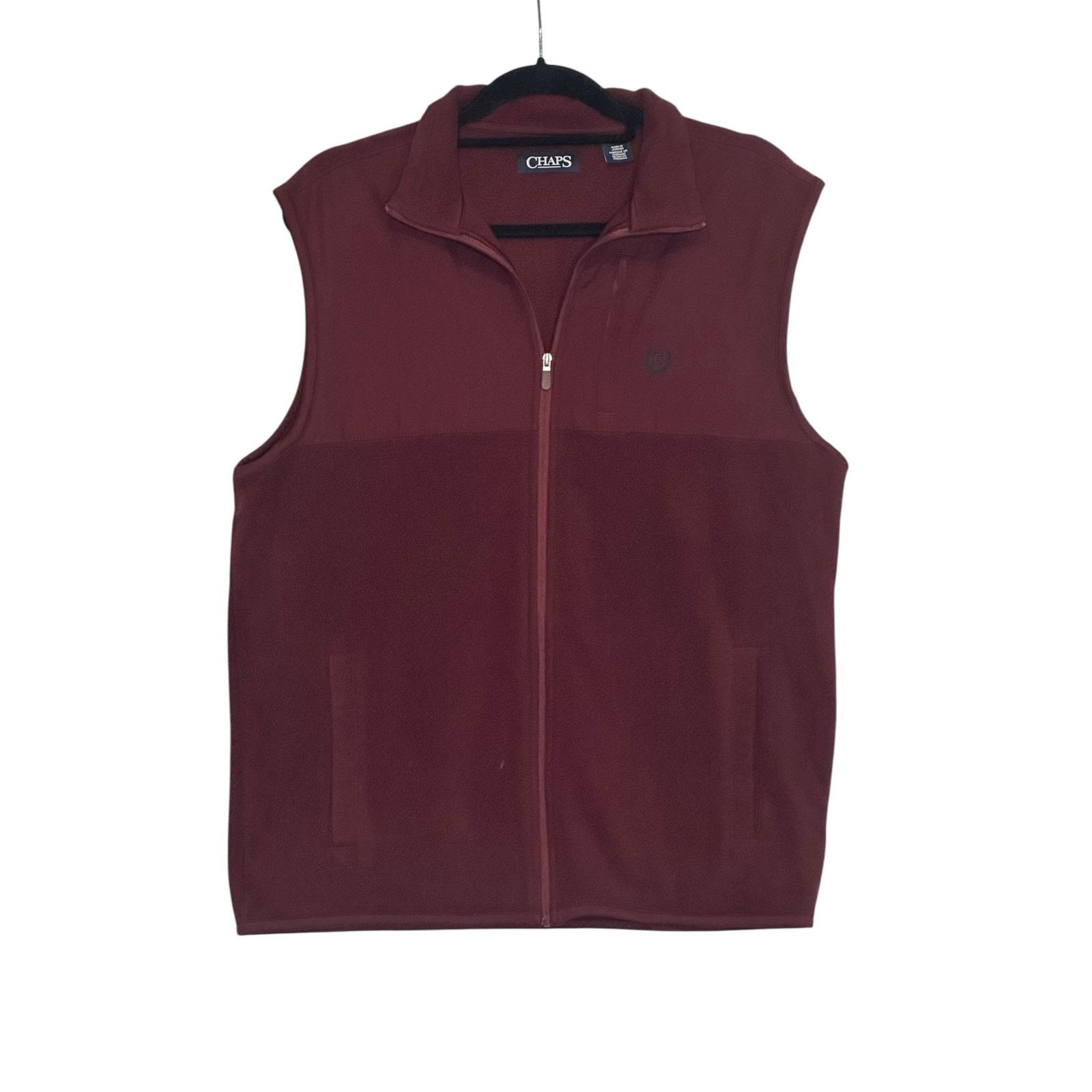 Chaps Chaps burgundy full zippered fleece vest size Medium Size US M / EU 48-50 / 2 - 10 Thumbnail