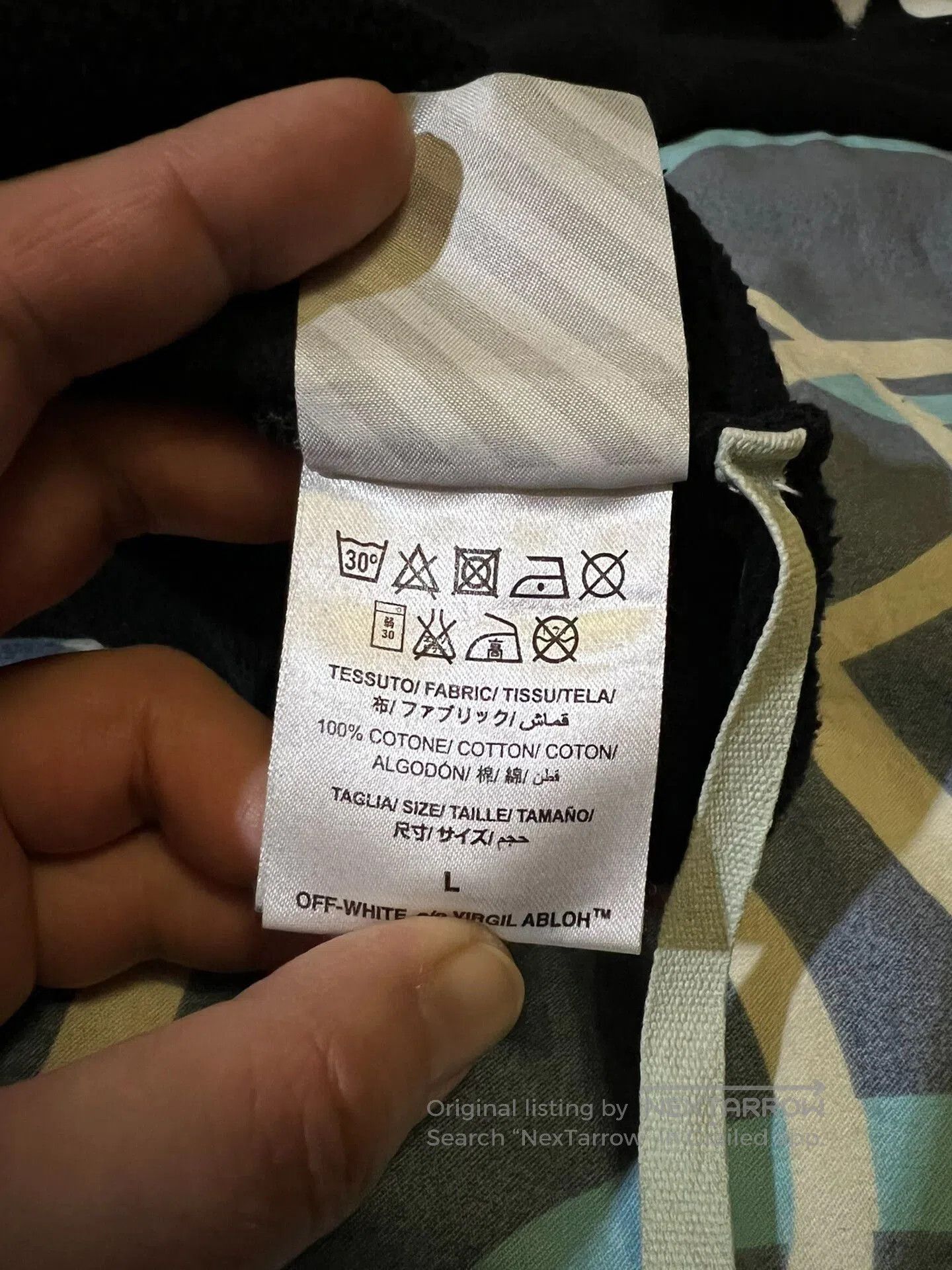 Off-White offwhite classic tiger stripe hoodie sweatshirt. Size US L / EU 52-54 / 3 - 6 Thumbnail