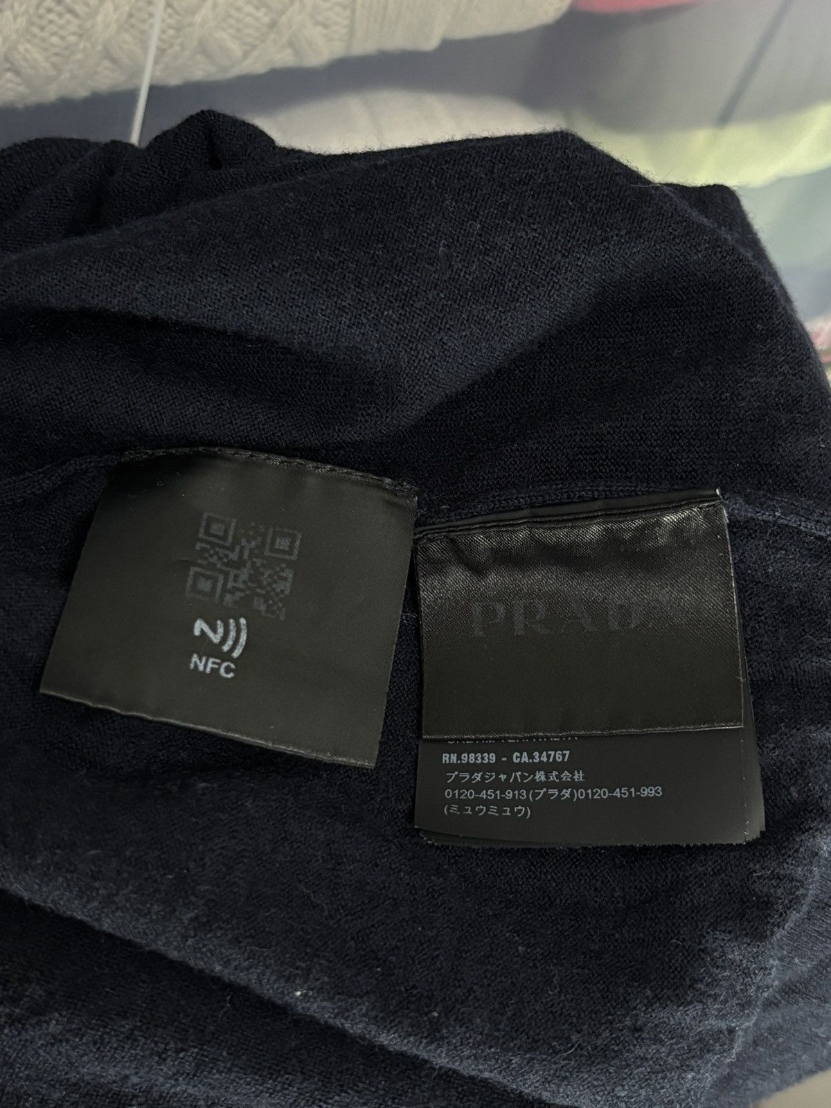 Prada Prada Dark Navy Wool Vintage Sweater Size L / US 10 / IT 46 - 8 Thumbnail