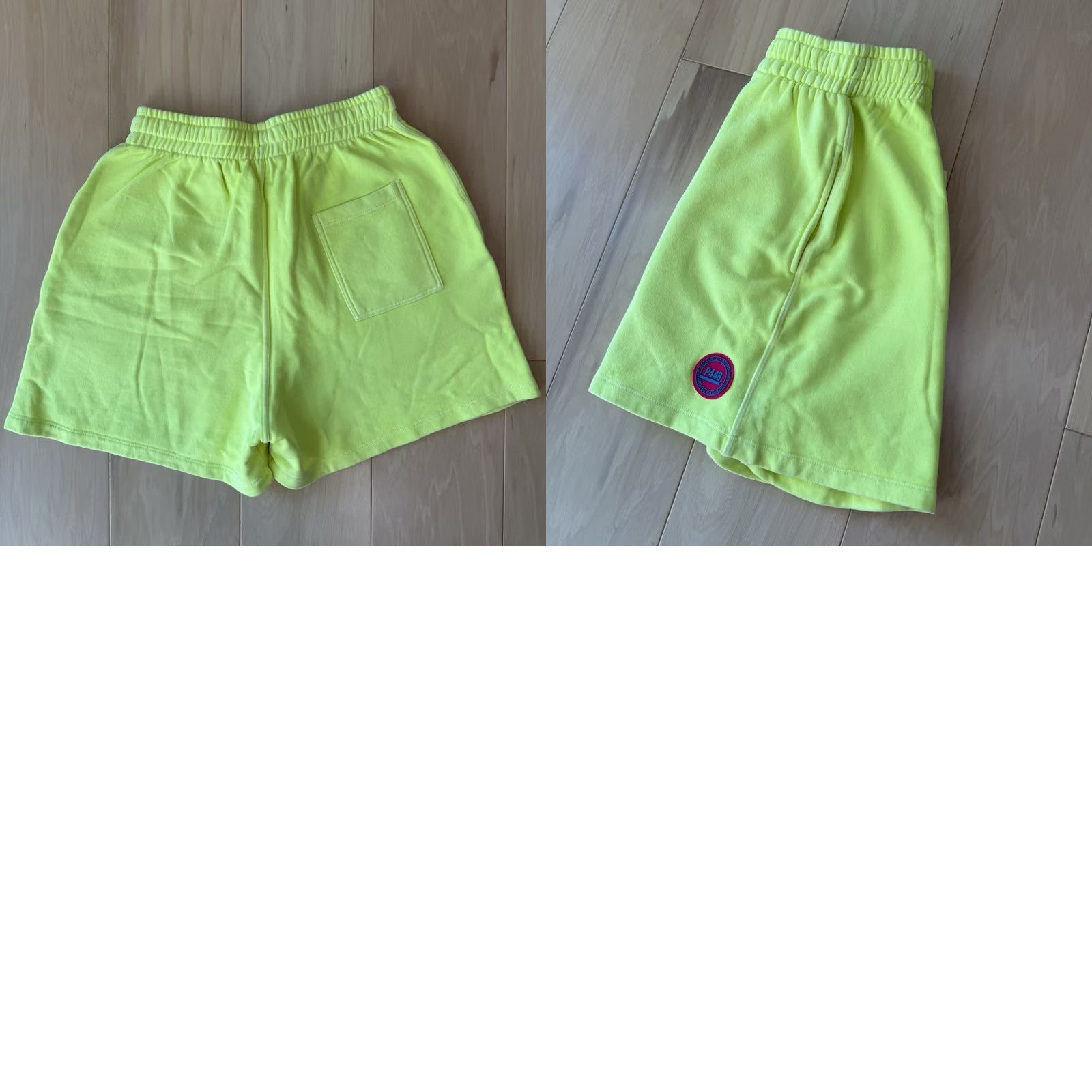 P448 P448 Shorts Medium Neon Green Fleece Summer Streetwear Italy Casual NWT Mens Regular M 28in Zip Zipper Cotton Size US 28 / EU 44 - 8 Thumbnail