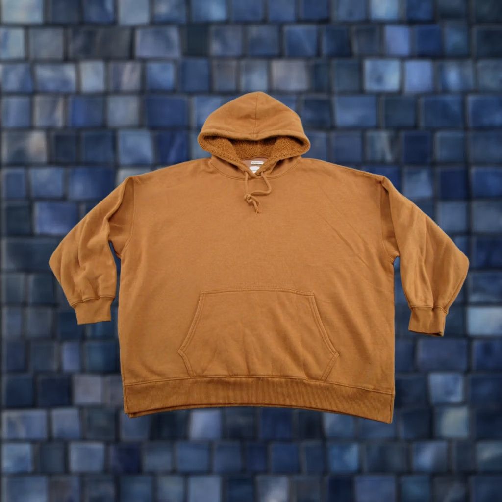 American Eagle Outfitters American Eagle Outfitters Hoodie Shirt Oversized Sherpa Lined Beige Women L Pullover Logo Winter Fall Size L Size L / US 10 / IT 46 - 1 Thumbnail