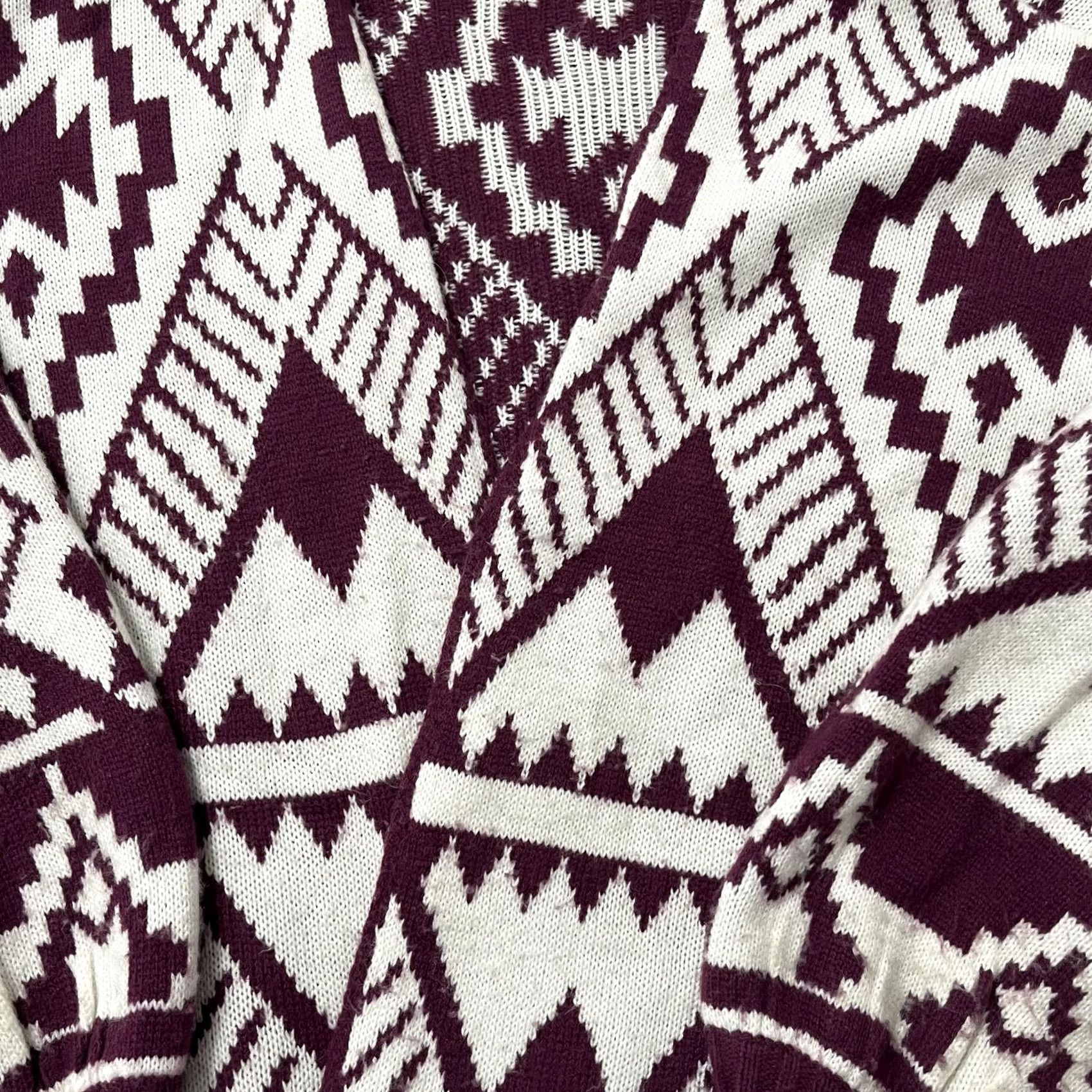 Wrangler Wrangler Retro Cardigan Sweater Womens L/XL Red Aztec Open 3/4 Sleeve Geometric Size L / US 10 / IT 46 - 3 Thumbnail