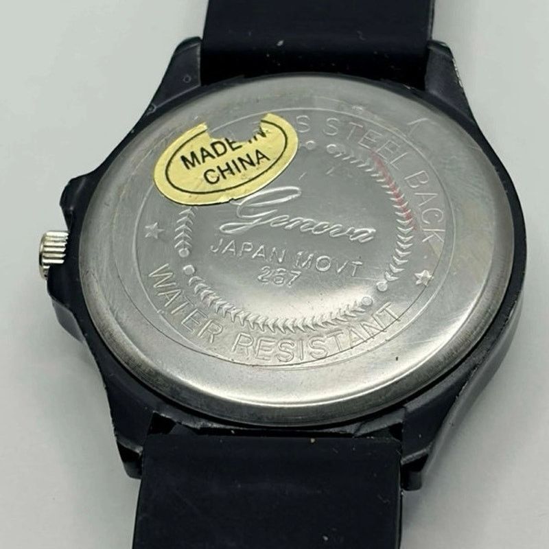 Geneva Silver & Black Men's Geneva Watch Size ONE SIZE - 5 Thumbnail