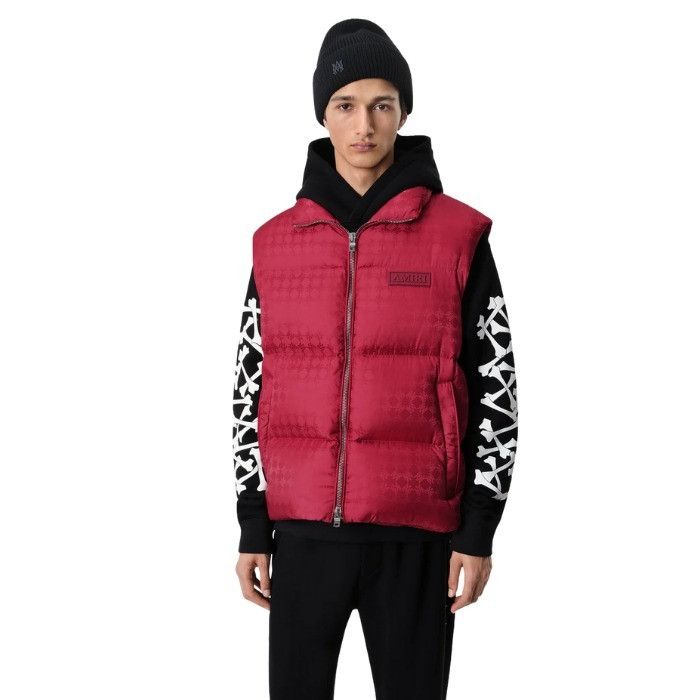 Amiri o1orln1125 MA Quad Down Gilet in Red Size US M / EU 48-50 / 2 - 3 Thumbnail