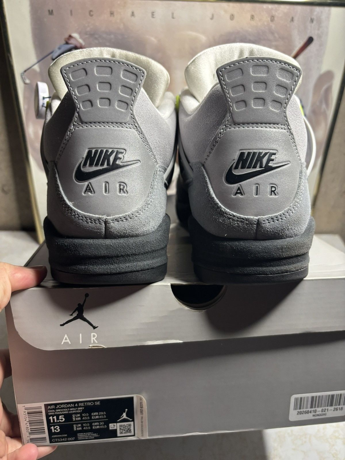 Jordan Brand Jordan Retro 4 ‘neon’ Size US 11.5 / EU 44-45 - 7 Thumbnail