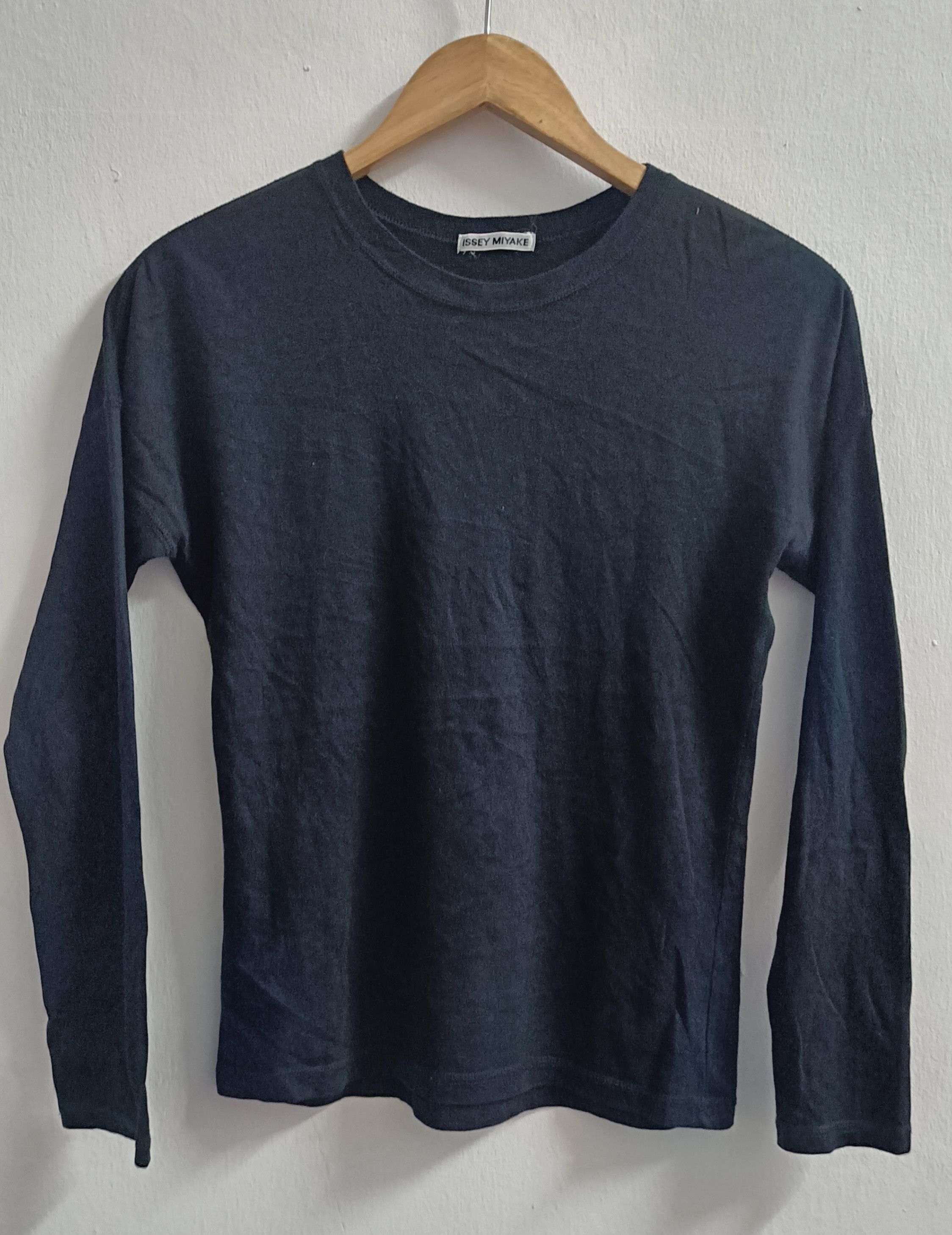 Issey Miyake 🔥🔥 Vintage Issey Miyake Black Long Sleeve Tee Size M / US 6-8 / IT 42-44 - 1 Thumbnail