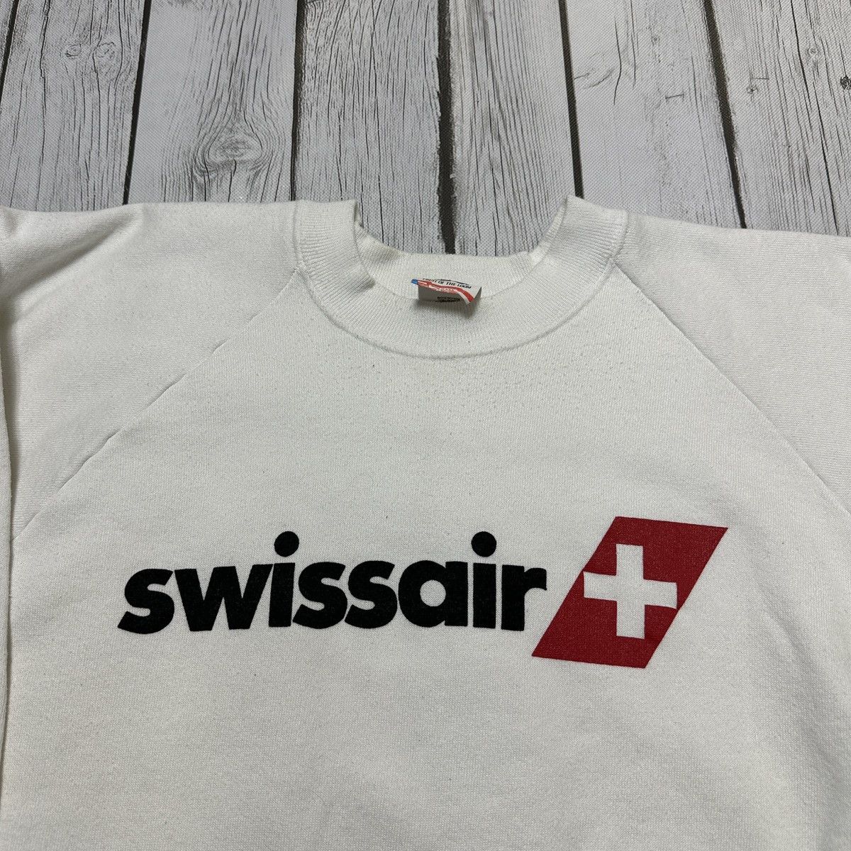 Vintage Vintage Swissair sweatshirt Size US XL / EU 56 / 4 - 3 Thumbnail