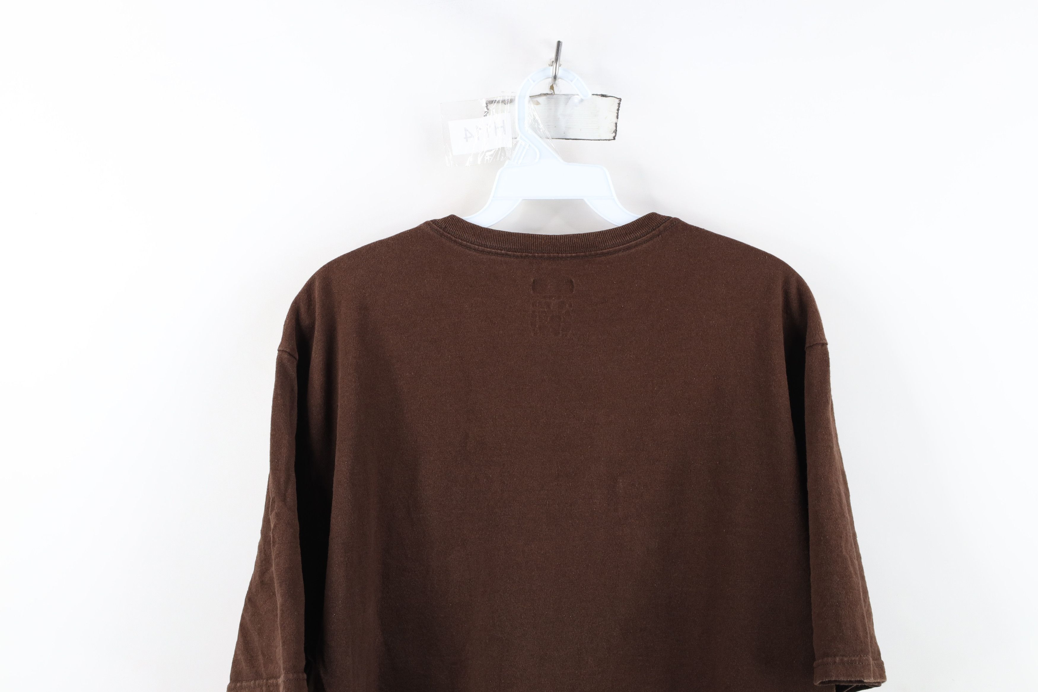 Vintage Vintage Y2K Streetwear Blank Short Sleeve T-Shirt Brown Size US L / EU 52-54 / 3 - 11 Thumbnail