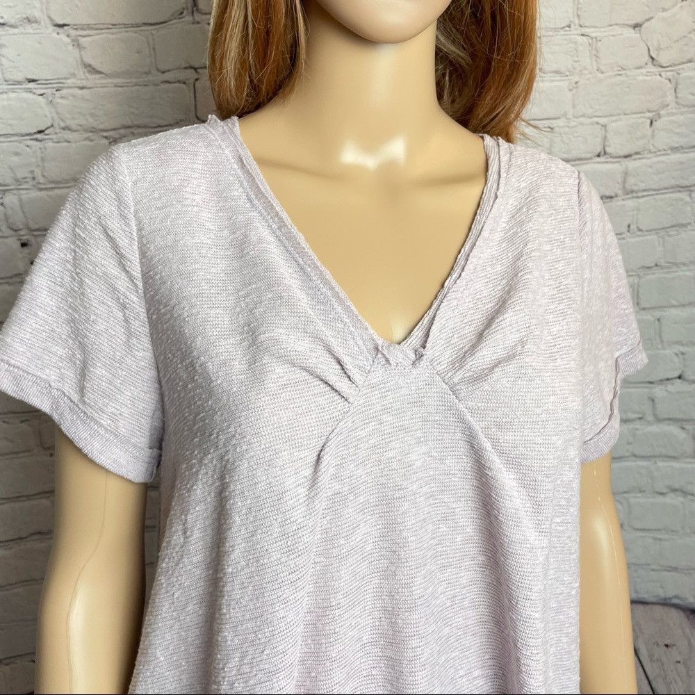 Other Ces Femme Pale Lavender Textured Knit V Neck Top With Short Size M / US 6-8 / IT 42-44 - 9 Thumbnail