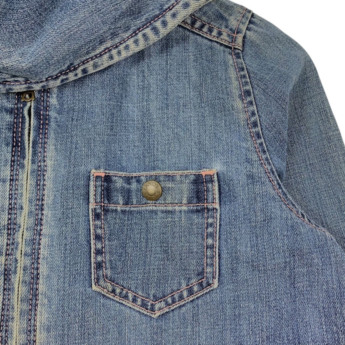 X-Girl X-GIRL XGIRL Xlarge Japanese Brand Denim Hooded Parka Jacket Size S / US 4 / IT 40 - 3 Thumbnail