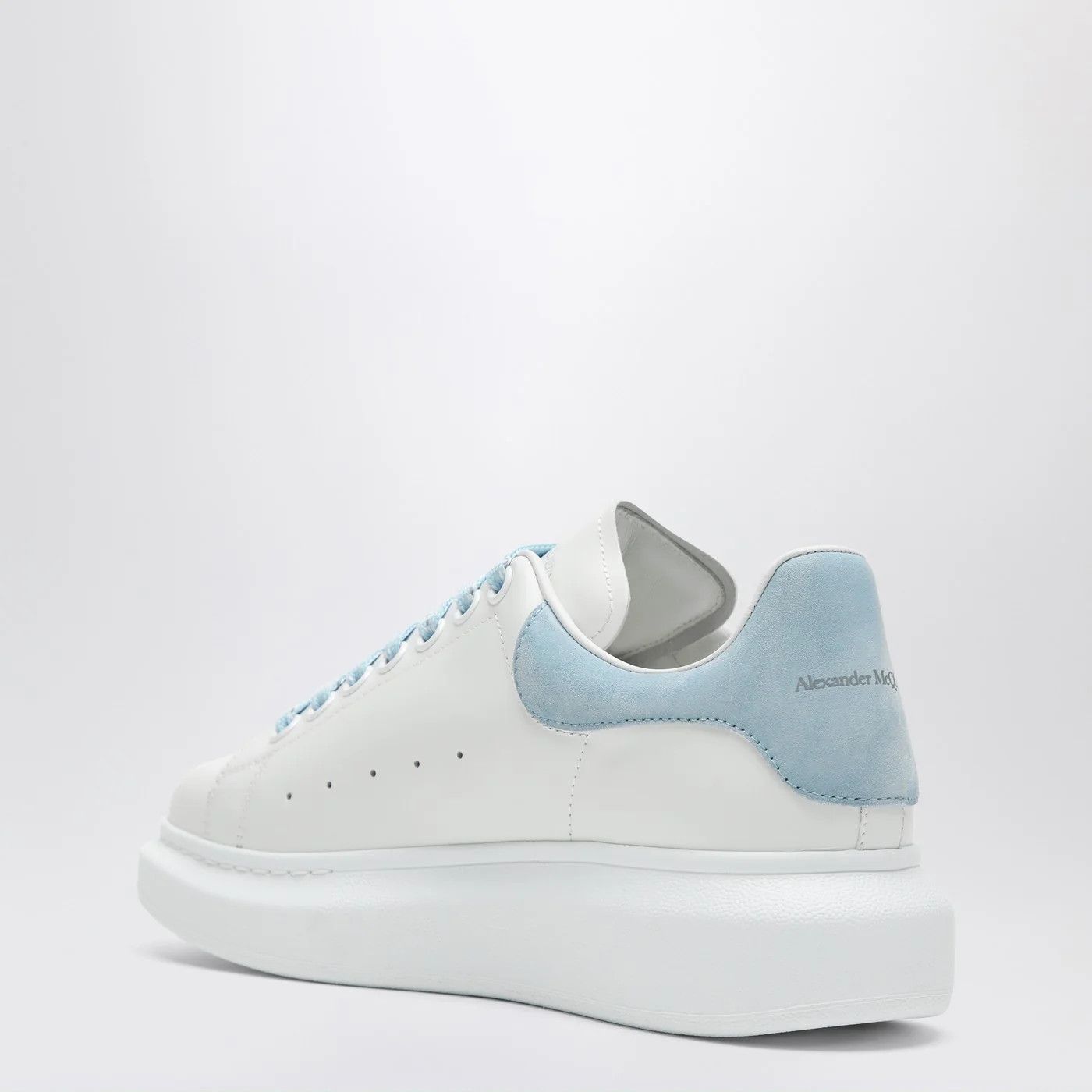 Alexander McQueen o1d2blof0426 Oversize Sneakers in White/Powder Blue Size US 9 / IT 39 - 3 Thumbnail