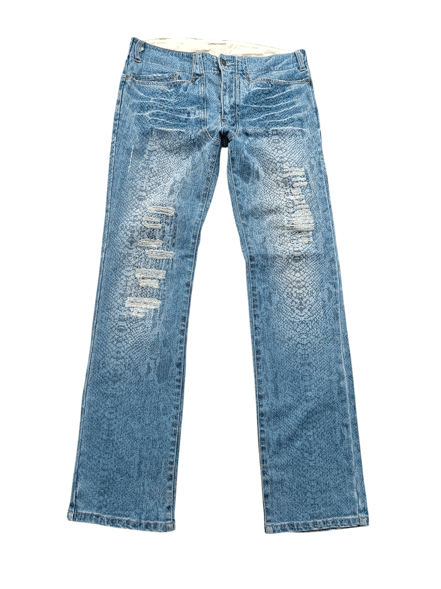 Japanese Brand × Jean RARE 🔥 Japanese Brand Snake Skin Distressed Jeans Size US 32 / EU 48 - 7 Thumbnail