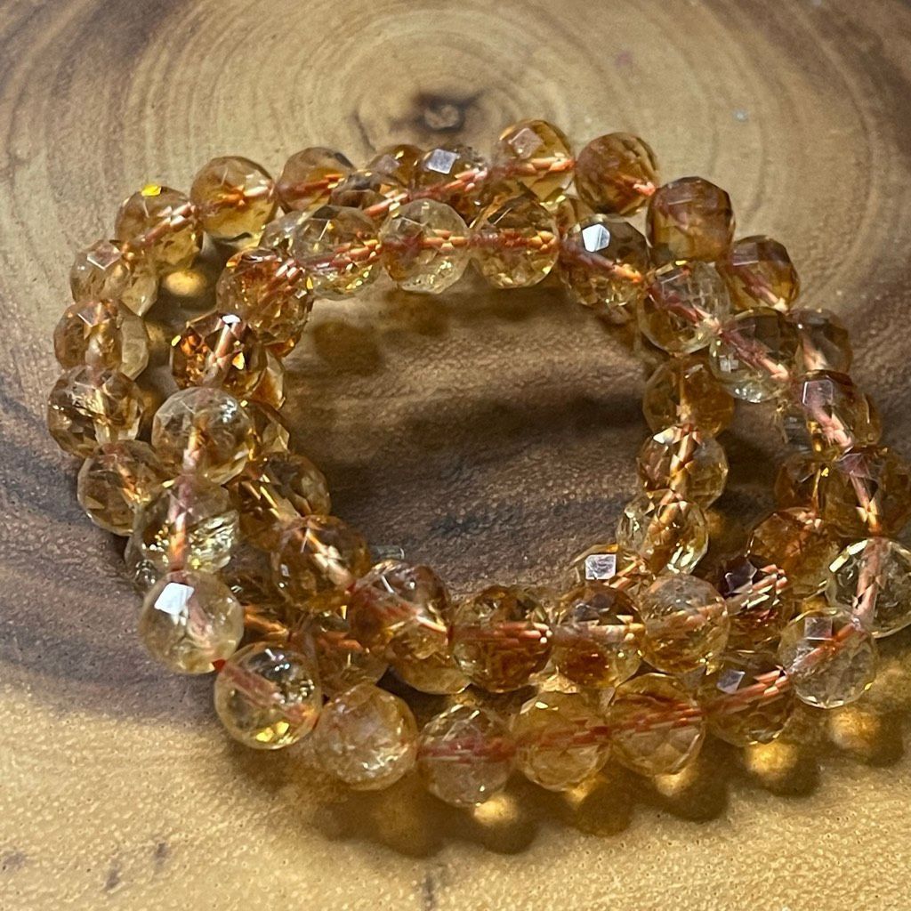 Other Citrine faceted natural beads beaded stretch bracelet new 7. Size ONE SIZE - 4 Thumbnail