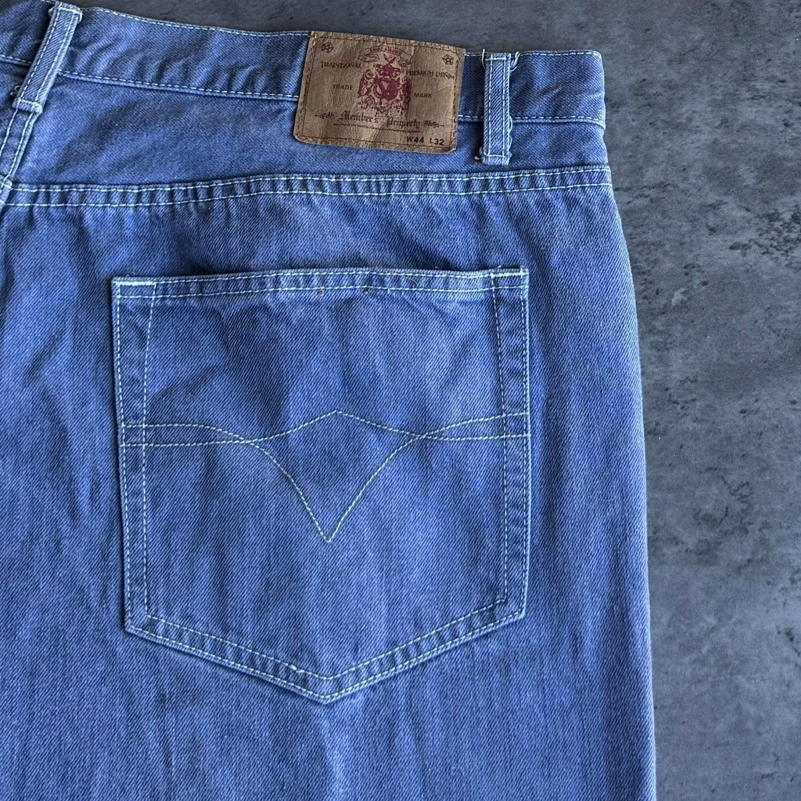 JNCO × Levi's × Members Only Vintage Y2K Member’s Only Baggy Grunge Opium Denim Jeans Size US 42 / EU 58 - 3 Thumbnail