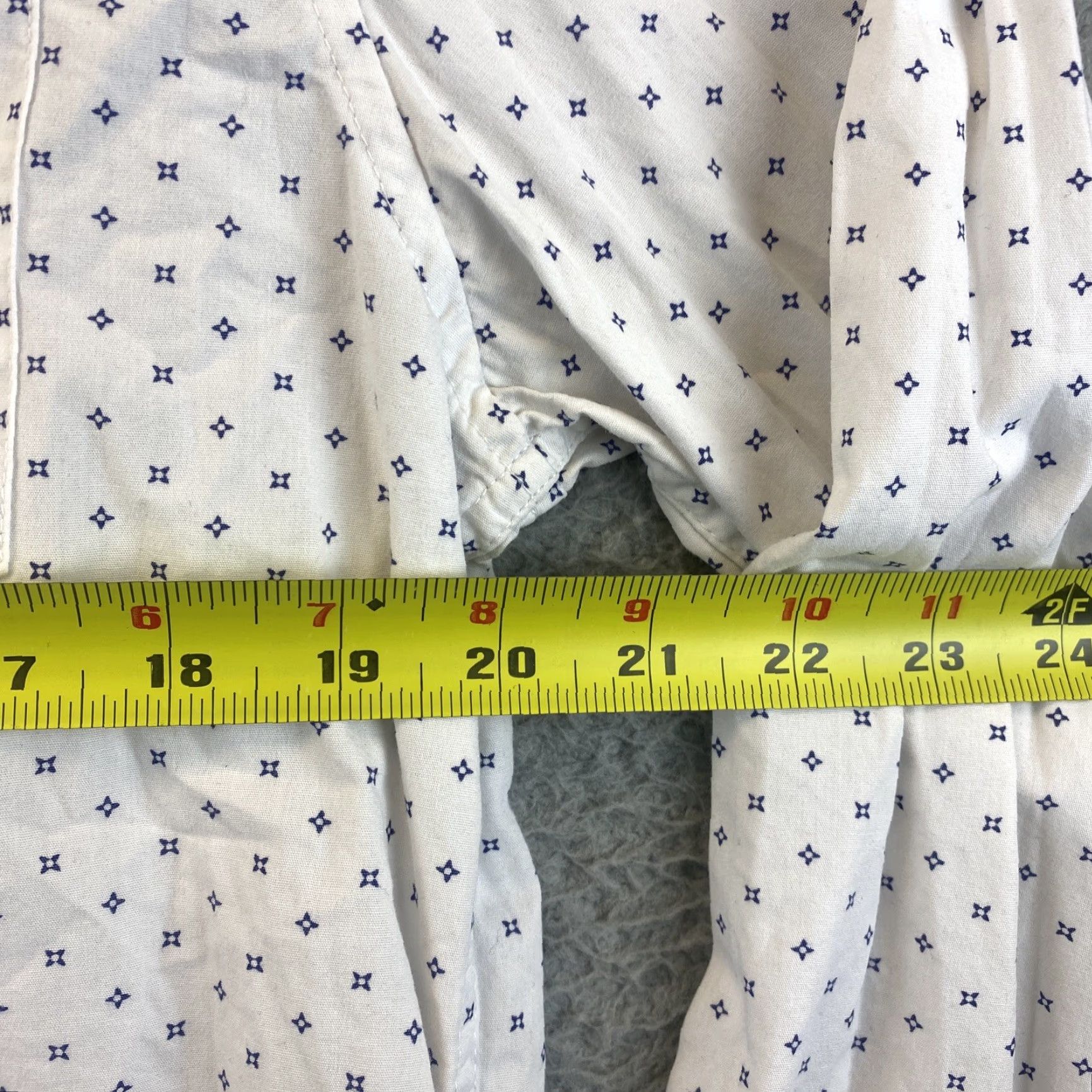Vintage Cactus Man Slim Fit Blue Geometric Button Shirt Mens Long Sleeve Size L 82-55 Size US L / EU 52-54 / 3 - 7 Thumbnail
