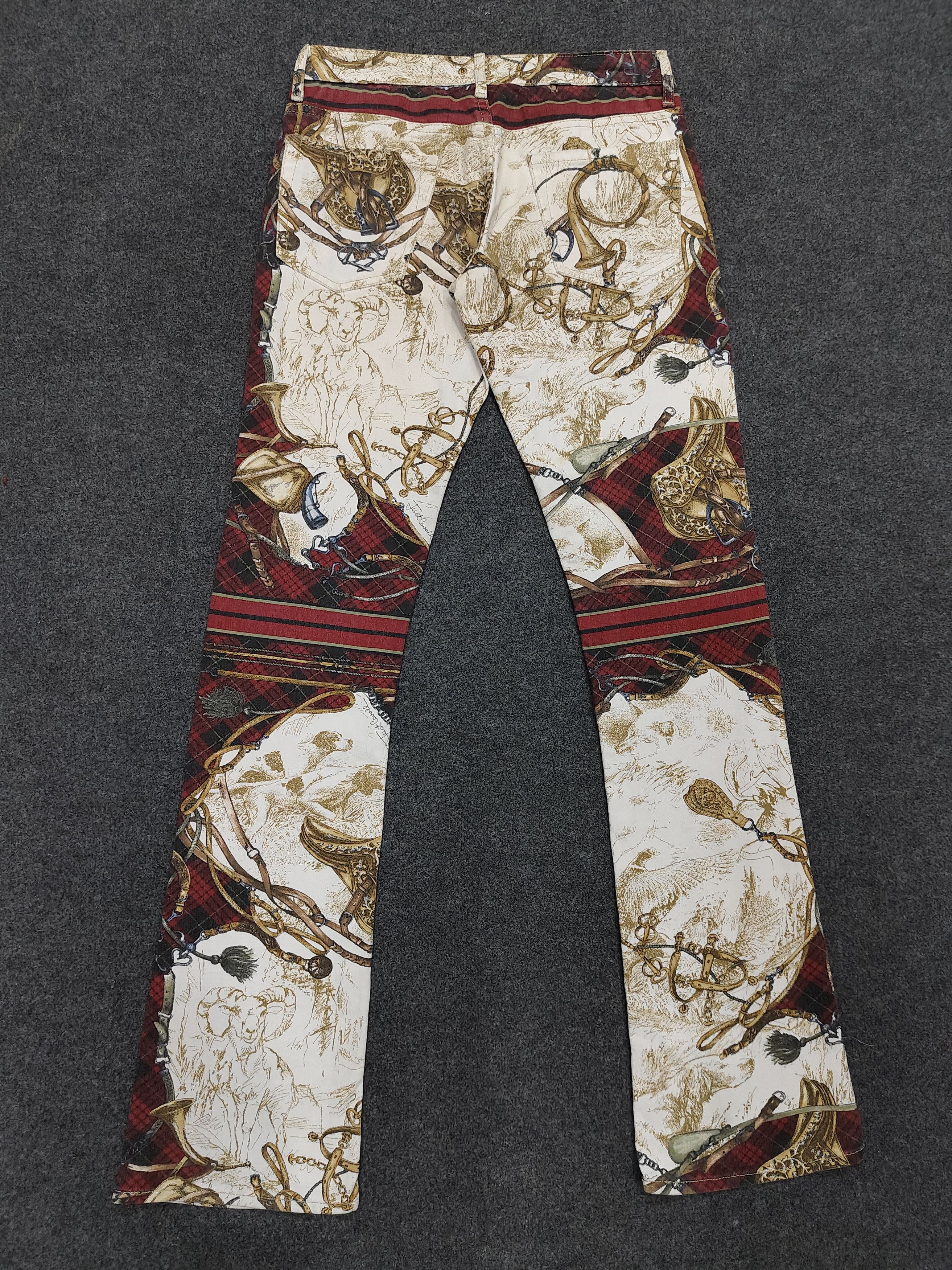 Just Cavalli 90s Just Cavalli❤️‍🔥Archive Baroque Equestrian Flare Jeans Size 29" - 4 Thumbnail